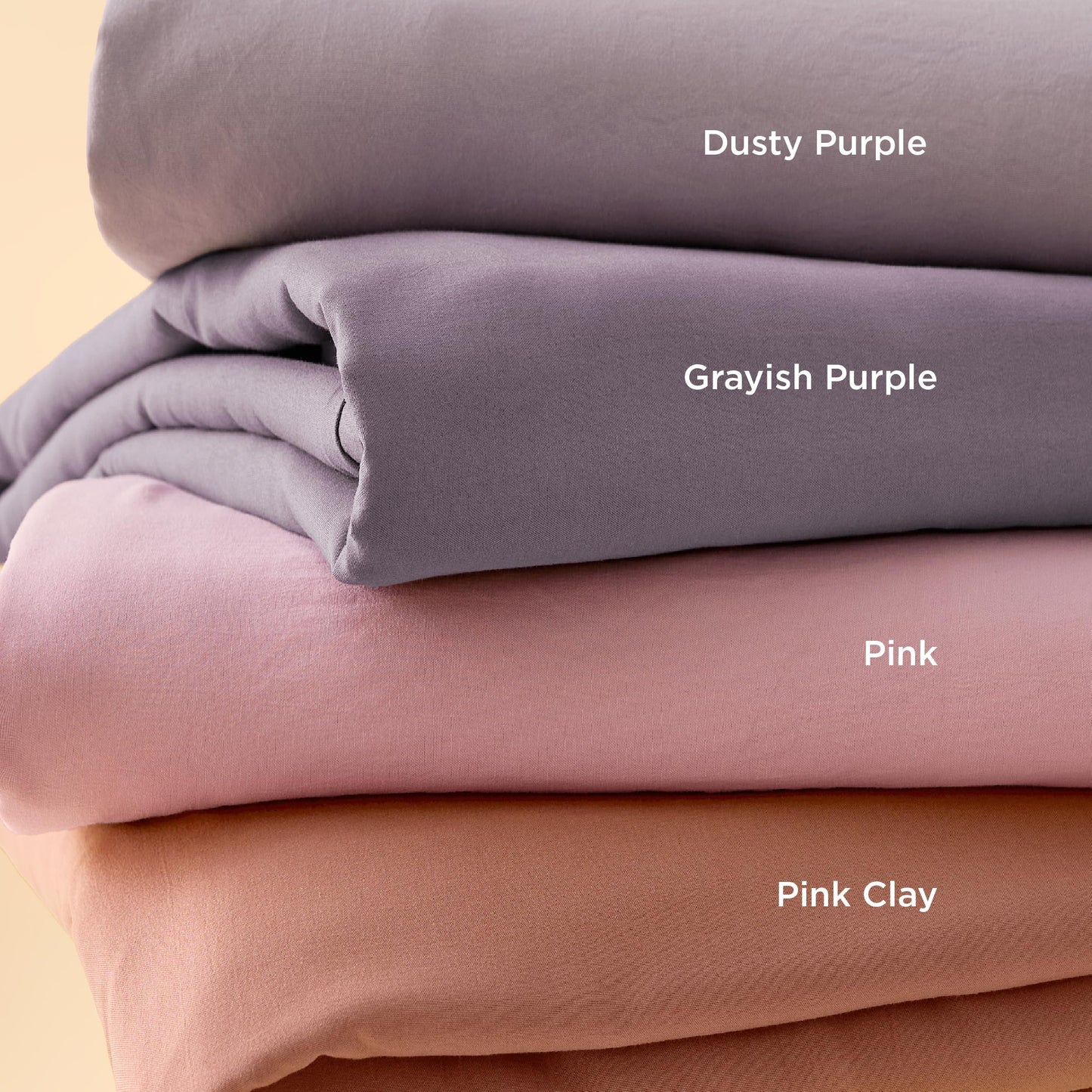 Bedsure Pink Clay Duvet Cover Queen Size - 3 Pieces Prewashed Cotton-Like Extra Soft Bedding Set, Includes 1 Duvet Cover 90x90 Inches with Zipper Closure & 2 Pillow Shams, Comforter Not Included