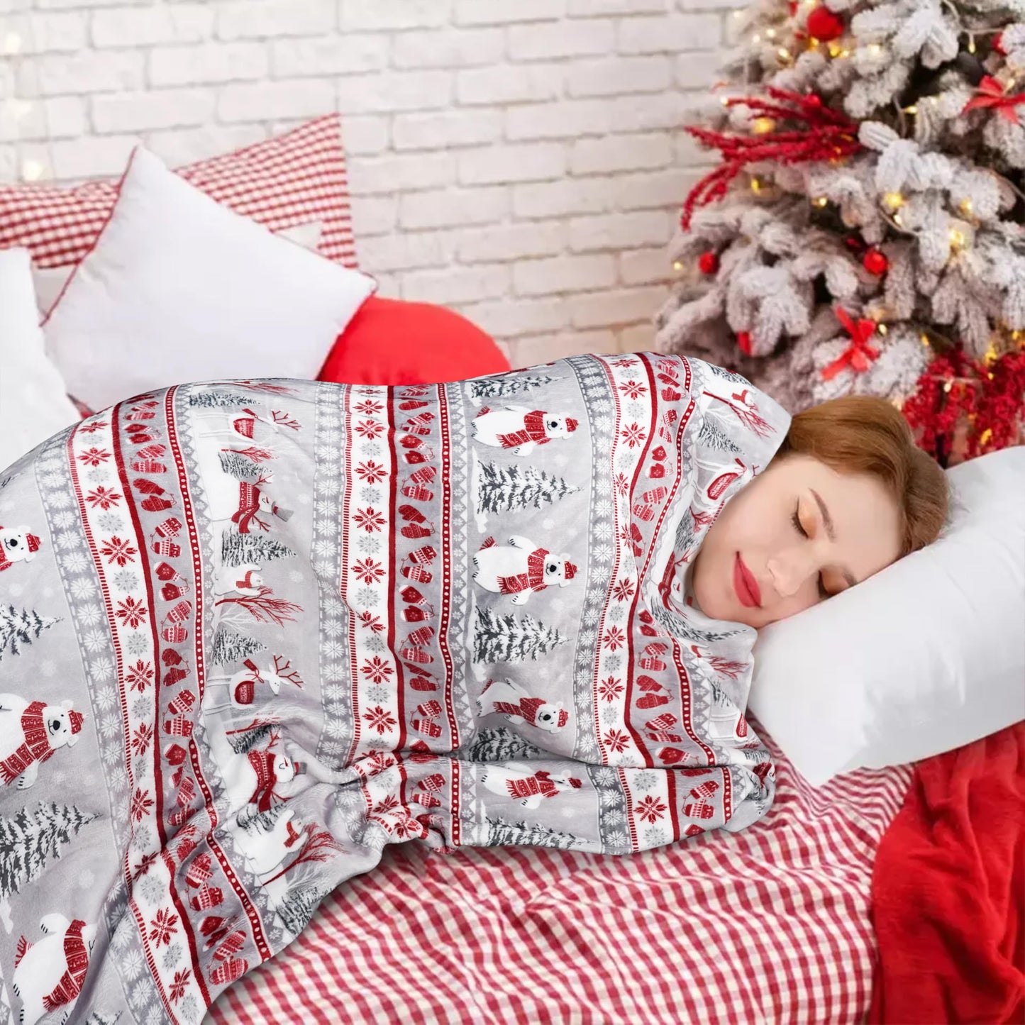 Christmas Blanket Soft Cozy Lightweight Throw Blanket for Couch Sofa Bed Living Room Home Decor for Boys Girls Kids Adults Gift 50x60 inch