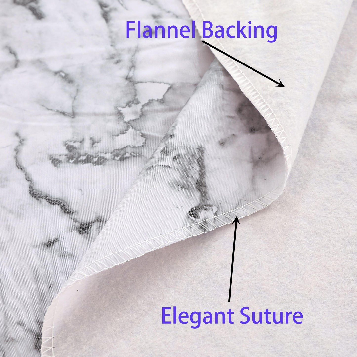 Walrus Heavy Duty Vinyl Tablecloth with Flannel Backing Waterproof Oil-Proof Plastic Table Cloth Stain-Resistant Wipeable Rectangle or Square Table Cover for Indoor and Outdoor (Marble, 54X54 Inch)