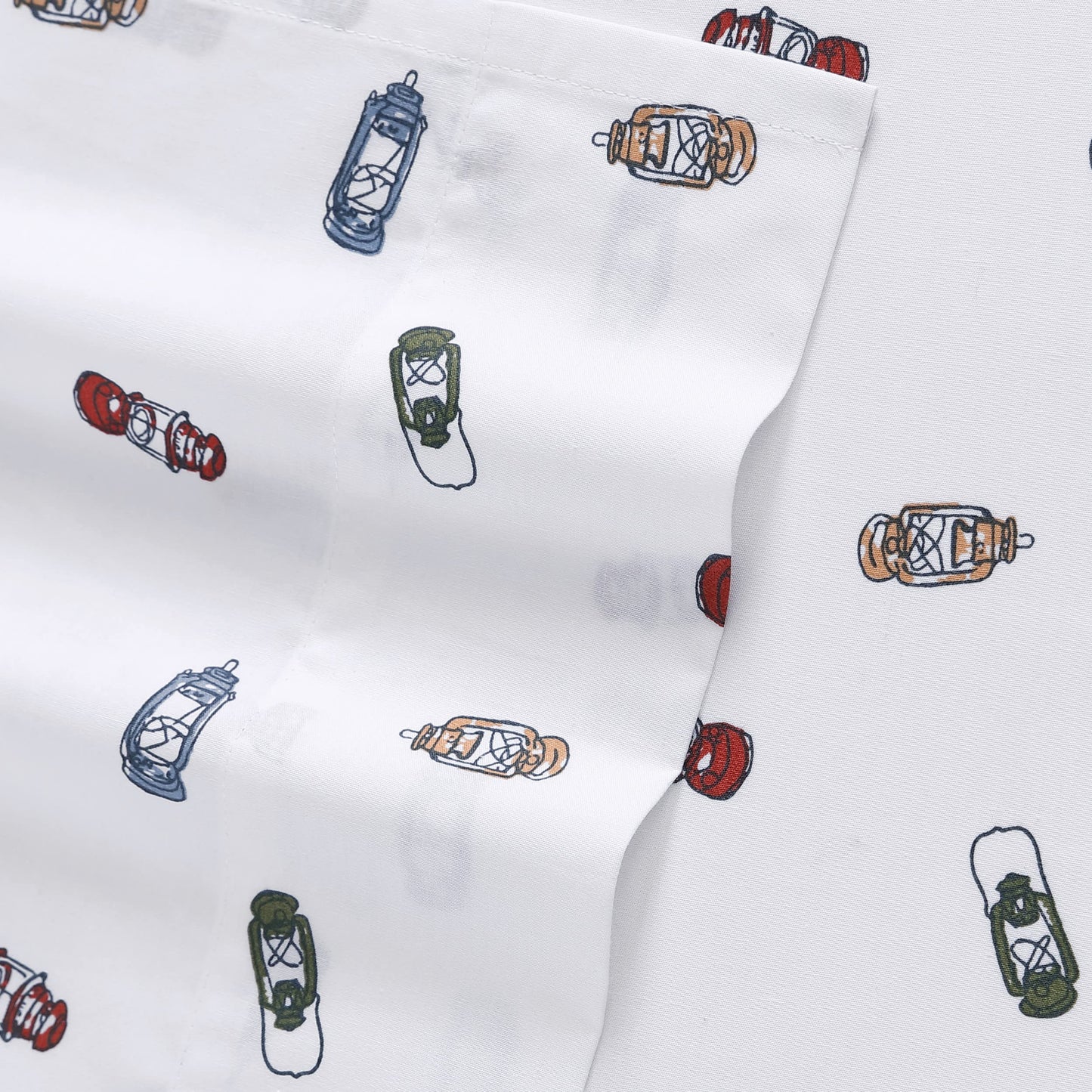 Eddie Bauer- Twin Sheet Set, Cotton Percale Bed Sheets, Crisp & Cool, Dorm Room Essentials (Explore Lantern White, Twin)