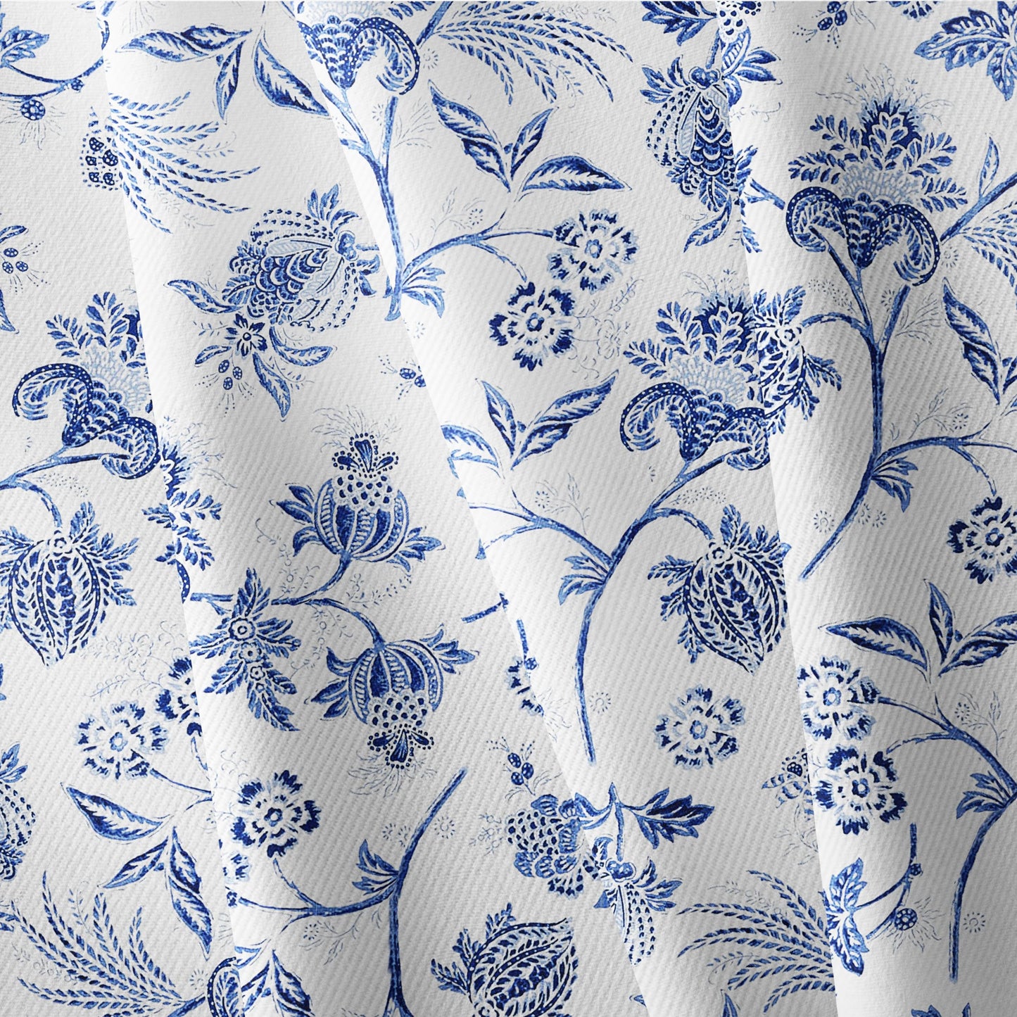 ywionf Blue Floral Oval Tablecloth,60x84inch,Blue and White French Country Style Tablecloth,Country Style Flower Polyester Waterproof Table Cloth,Suitable for Farmhouse Kitchen,Party,and Picnic