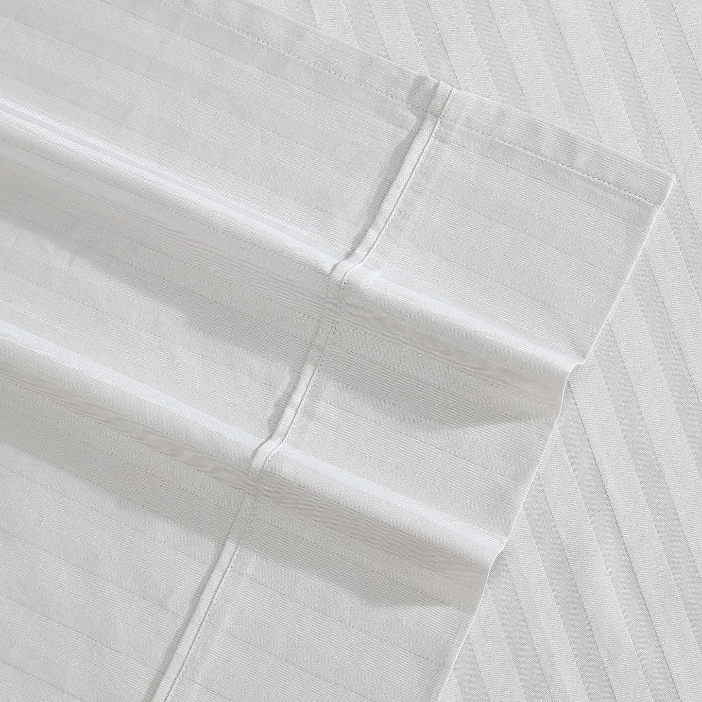 Vera Wang - King Size Sheet Set, Super Soft & Breathable Cotton Bedding, Fade Resistant & Deep Pockets, Bed Sheets with Matching Fitted Sheet & Pillowcases (Dobby Stripe Grey)