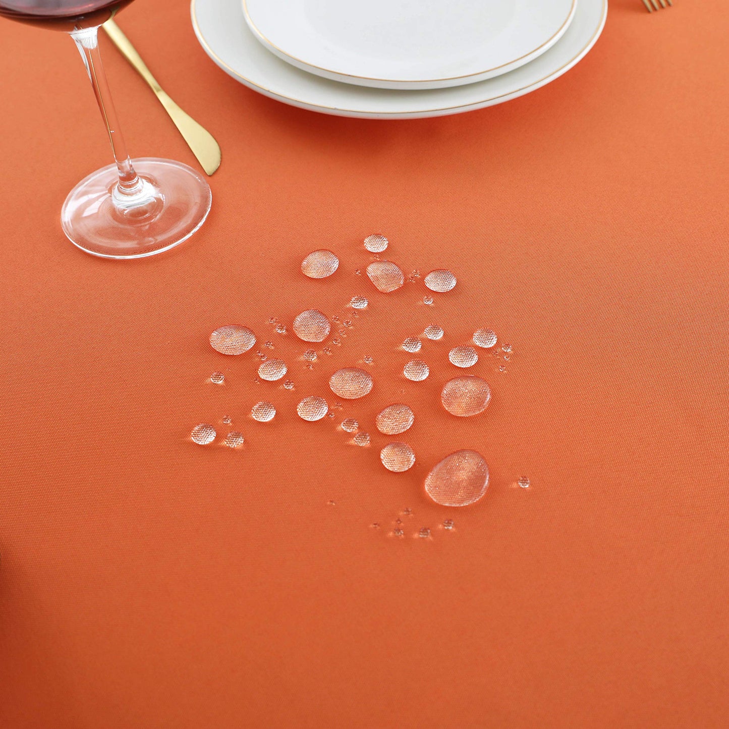 FOLINS&HOME Orange Rectangular Table Cloth in Heavy Duty and Water Resistant Polyester-Wrinkle Free Spillproof and Washable Tablecloth 60 x 120 inch-Table Cover for Indoor and Outdoor-Oblong/Rectangle