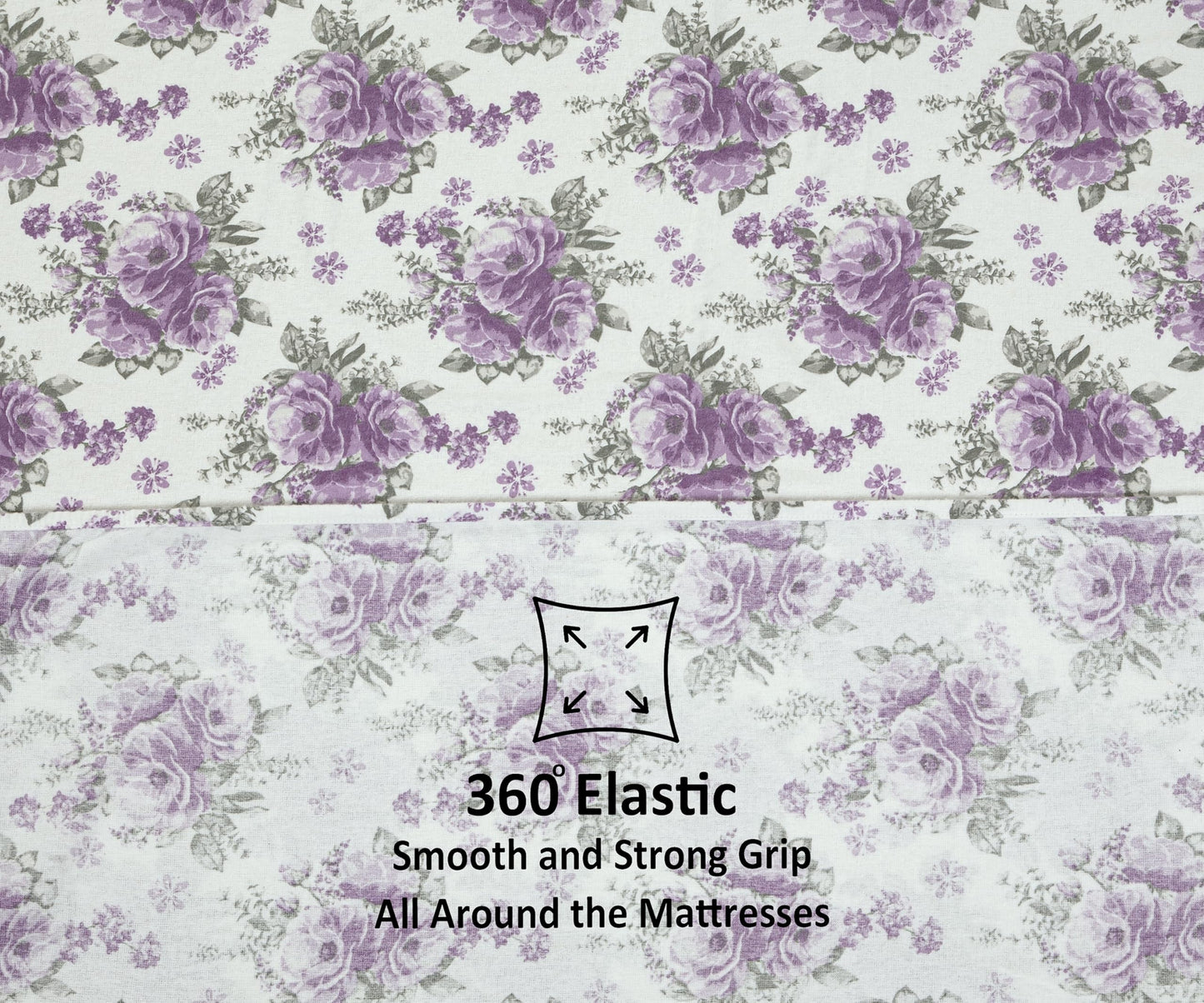 Bliss Casa 4 Piece 100% Cotton Flannel Sheets Queen Size Bed Set - Warm & Extra Soft - Deep Pockets, Breathable, All Seasons Comfy - Double Brushed Bed Sheet (Sabrina)