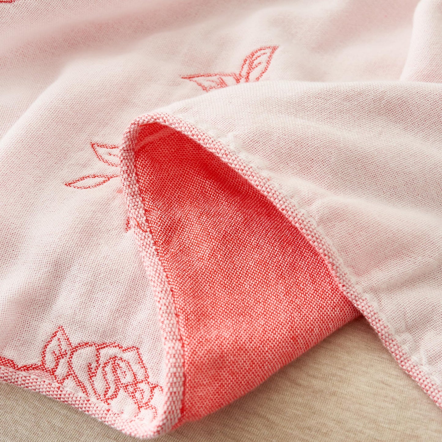 Scientific Sleep Rose Pink White Flower 100% Cotton Muslin Blanket Throw Cover for Bed Couch Sofa Cozy Soft Reversible Bedding Blanket Bedspread Coverlet Twin 60 in x 80 in