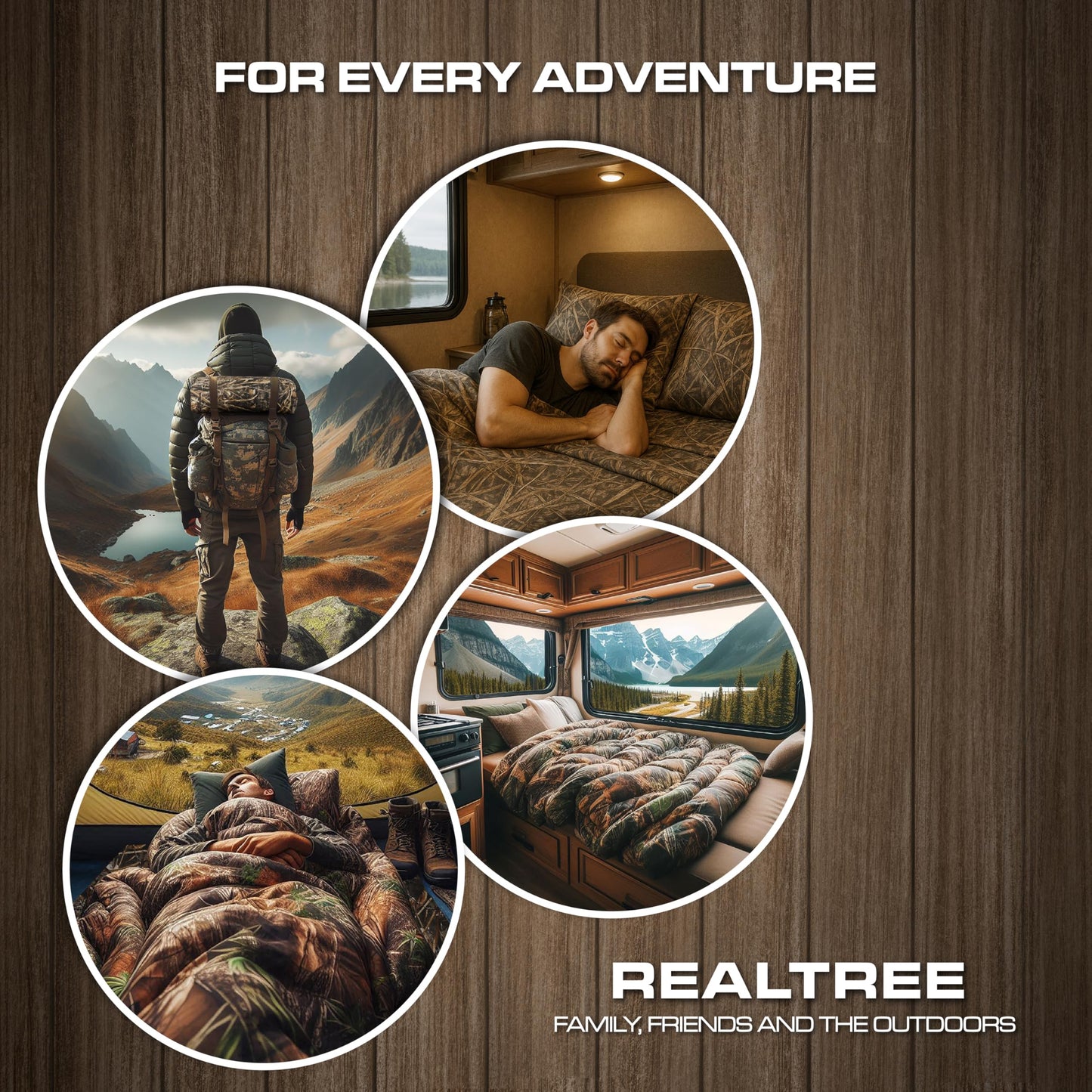 VISI-ONE Realtree Max-7 Twin Camo 3 Piece Sheet Set – Lightweight, Cooling, Wrinkle-Free Microfiber 10" Deep Pockets Sheets, Unisex Rustic Western Farmhouse Style for Home, RVs, and Camping Retreats