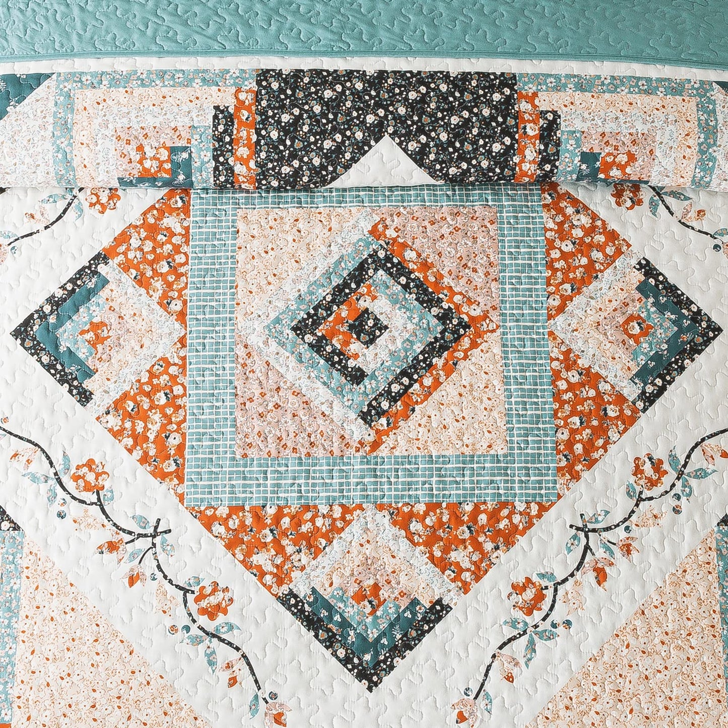 BEDIFANY Cotton Quilts Queen Size Sets - Lightweight Bedspreads Queen Size - Lightweight Garden Style Queen Quilt Bedding Sets for Bed Decorations for All Seasons, 3 Pieces