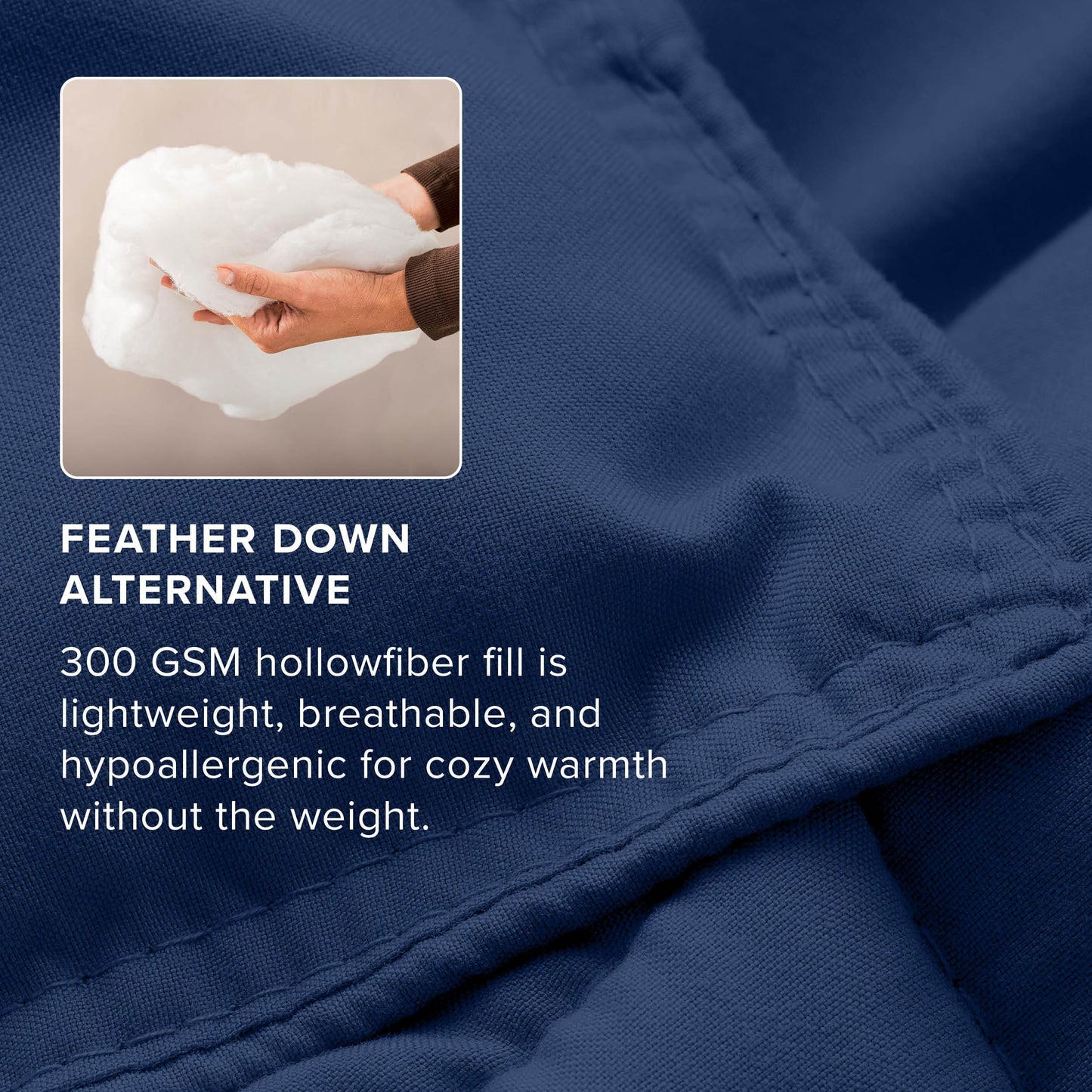 Bare Home Bed-in-A-Bag 7 Piece Comforter & Sheet Set - King - Goose Down Alternative - Ultra-Soft 1800 Premium - Bed Set (King, Dark Blue/Dark Blue)