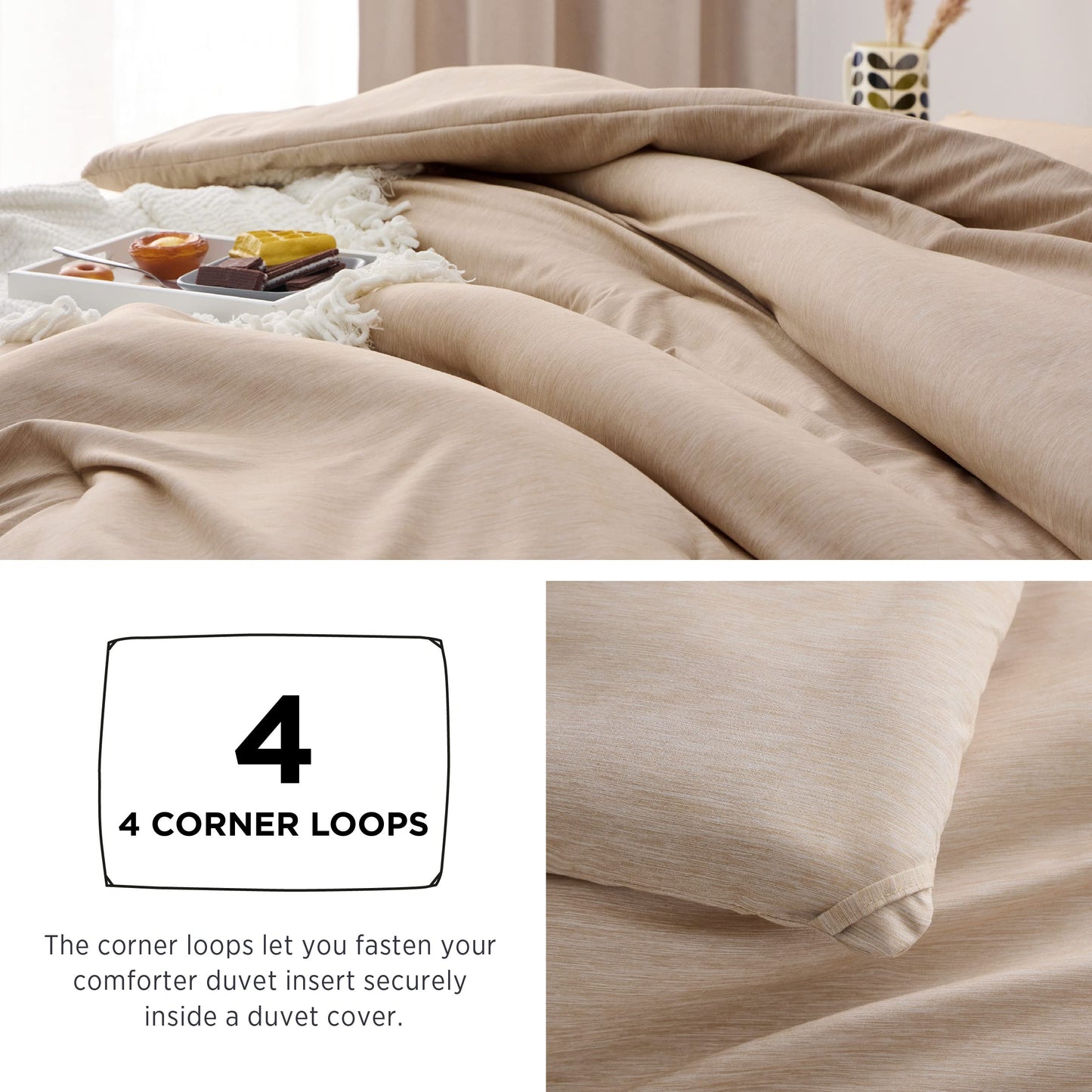 Bedsure California King Comforter Set - Warm Sand Soft Bedding for All Seasons, Cationic Dyed Bed Set, 3 Pieces, 1 California King Size Comforter (104"x96") and 2 Pillow Shams (20"x36"+2")