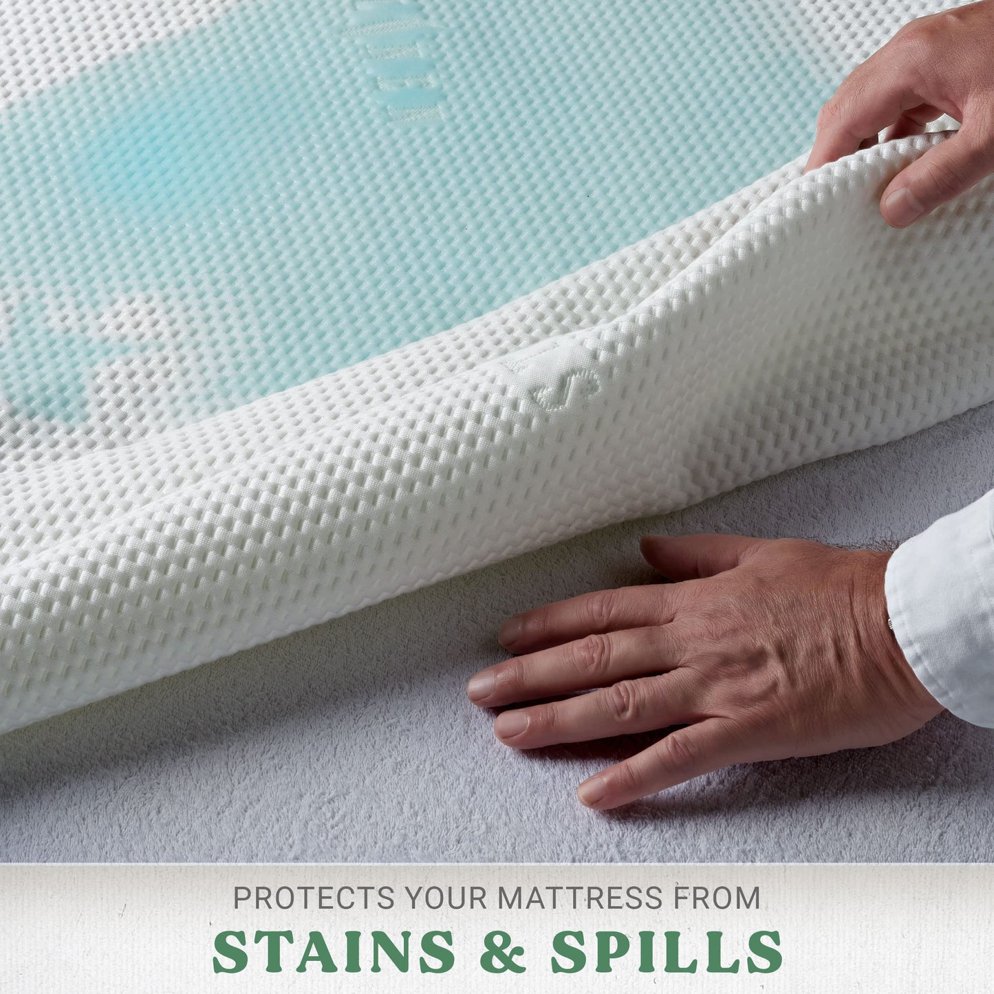 STYLINEN Tencel Eucalyptus Waterproof Mattress Protector - 100% Waterproof, Ultra Soft & Cooling with 16 Deep Pockets, Noiseless Protection from Stains & Spills (Queen)