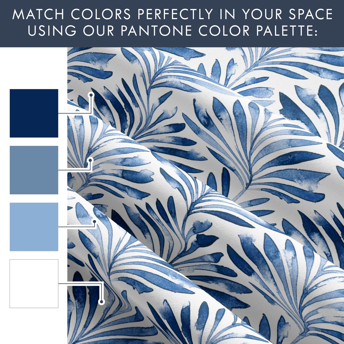 Where The Polka Dots Roam Blue Indigo Palms Floral Bedsheet Queen Size, Super Soft Wrinkle Resistant Tropical Leaves Pattern Bedding Set, Vibrant Solid Print All-Season Bed Sheets for Girls, Teens
