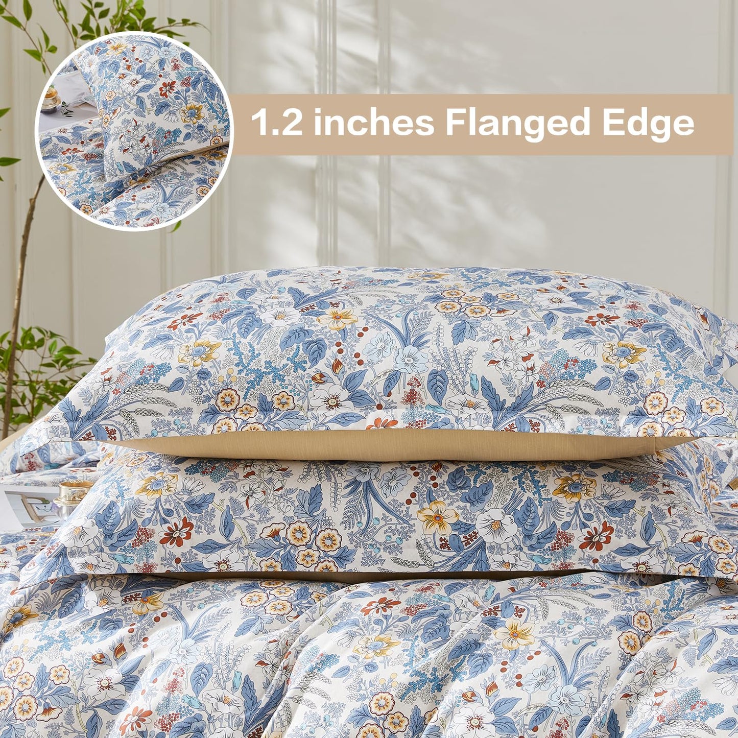 SAPHREAS Full Boho Duvet Cover Green Paisley Bedding Set with 8 Corner Ties and 2 Pillow Shams100% Cotton Reversible Duvet Cover Set with Zipper Closure