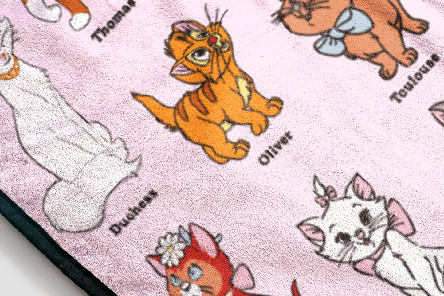 Jay Franco Kids Plush Throw Blanket – Soft & Cozy Fleece Throw for Bedroom & Couch Décor, Official Licensed Product, Pink - Disney Cats, 46x60 - Throw Blanket