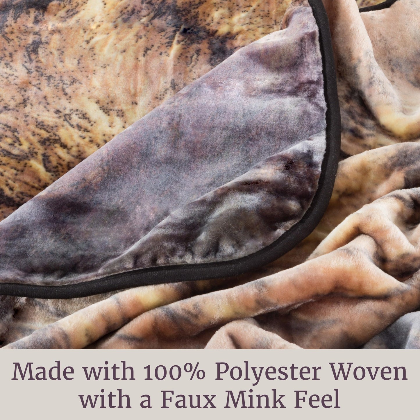 Home Bedford Wolf Blanket – 80x92-inch Printed Pair of Wolves Blanket - Plush Thick 8lb Faux Mink Queen Throw for Couch, Sofa, or Bed