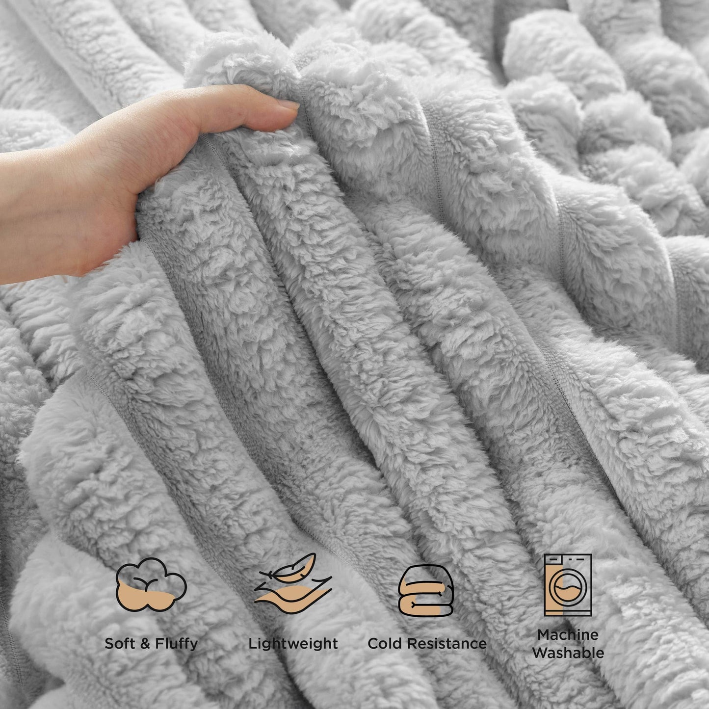 Bedsure Twin Blanket for Couch&Twin Blanket for Couch, Light Grey 60x80 Inches