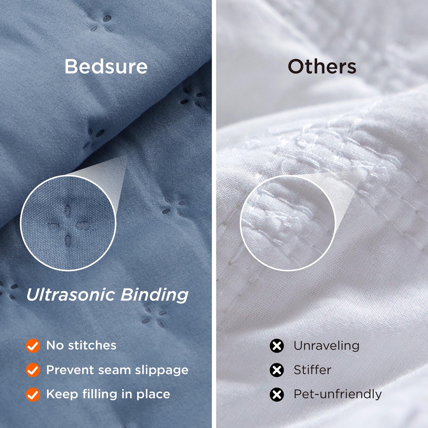Bedsure King Quilt - Mineral Blue Bedspread King Size & Lightweight Comforter, Modern Coastal Coverlet with Clover Pattern, Ultra Soft All-Season Bedding, 106 x 96 Inches