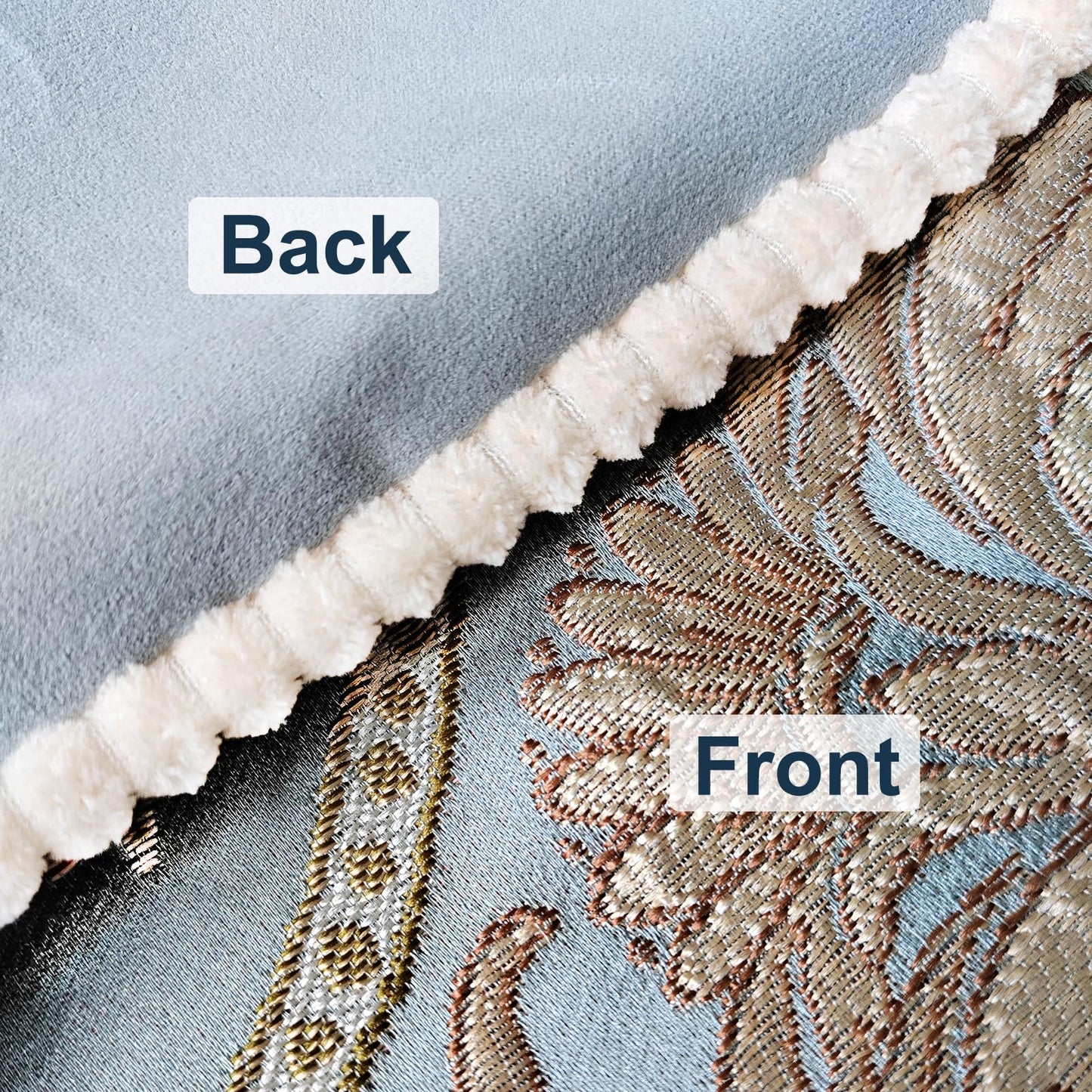 Qupace Set of 2 Vintage Blue Embroidered Throw Pillows Covers 18x18in，Flowers Retro European Pillow Covers for Sofa Couch Cushion Cover for Sofa Bed Chairs Car