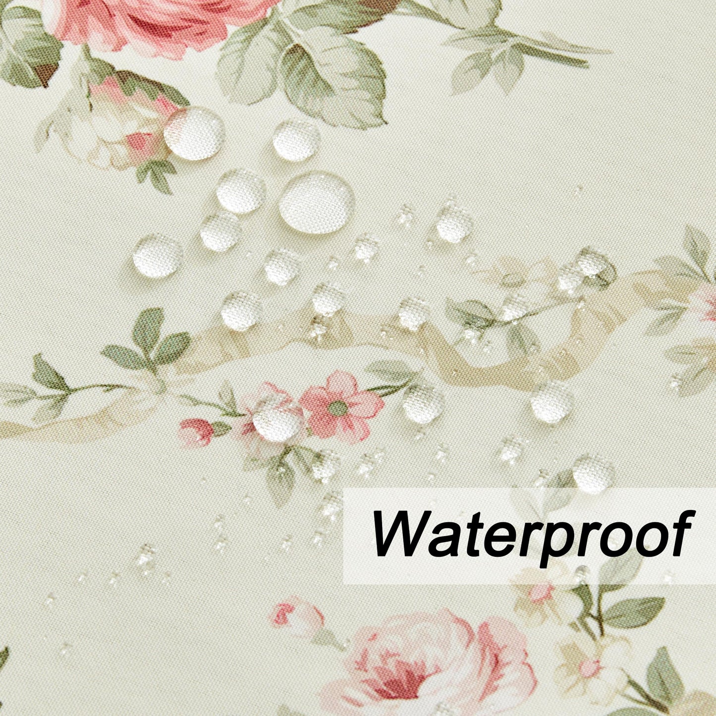 Qahing Vintage Floral Rectangle Tablecloth Shabby Chic Flower Table Cloth Spring Table Cover Waterproof for Dinner Kitchen Picnic, Pink, 60x84 Inches