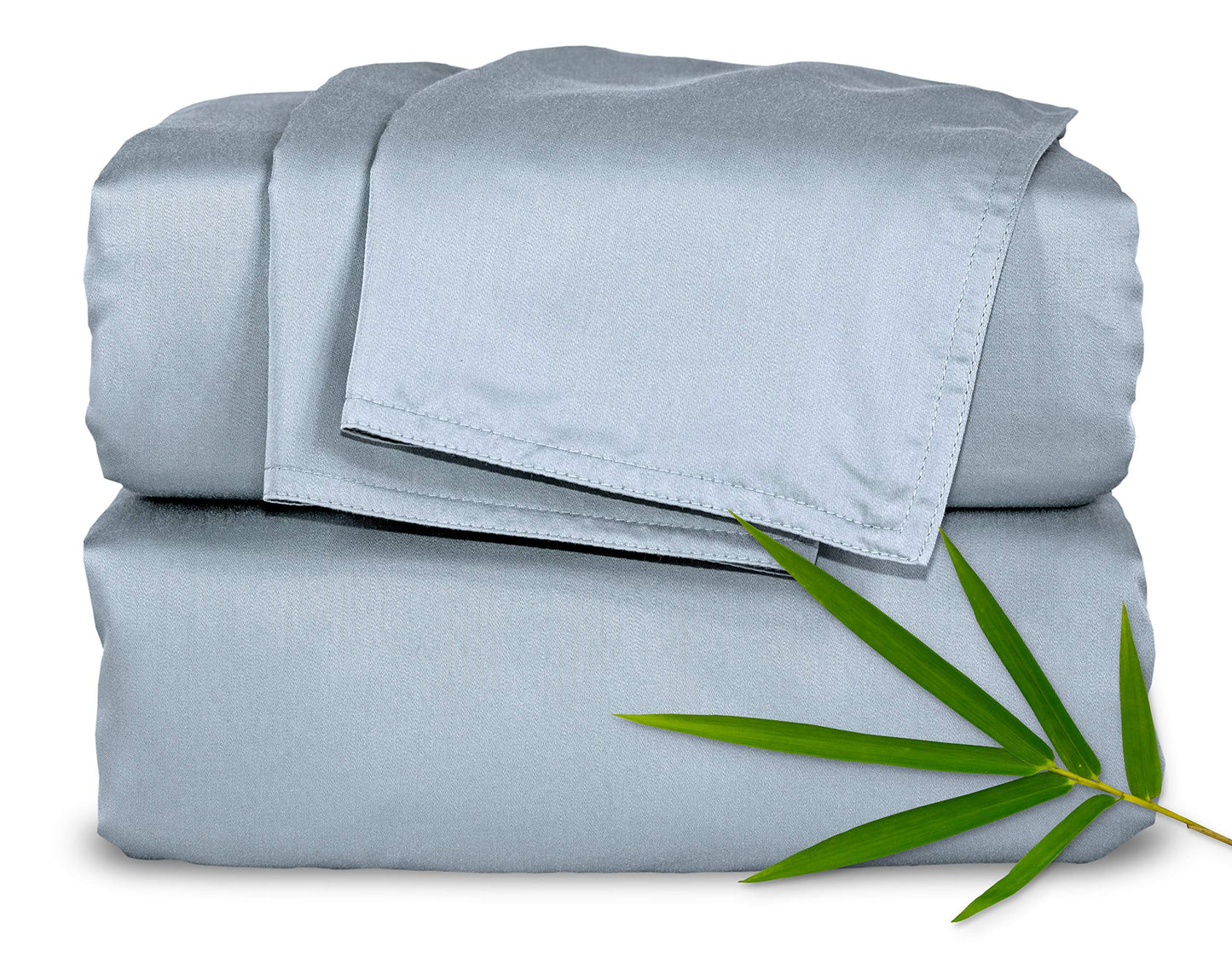Pure Bamboo Short Queen Sheets for RV Camper (60"x75") - Genuine 100% Organic Viscose Derived from Bamboo Bed Sheet Set, Soft & Cooling, 2 Year Quality Promise (Short Queen, Sterling Blue)