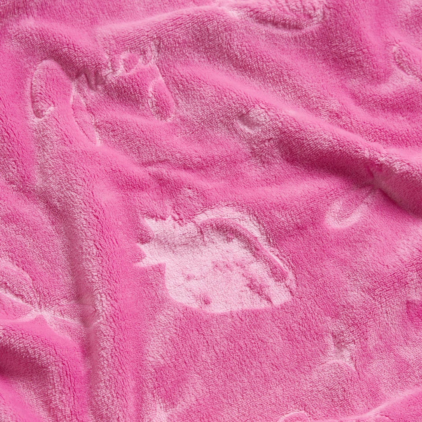 Juicy Couture Embossed Plush 60"x70" Oversized Throw Blanket, Berry Bow Hot Pink