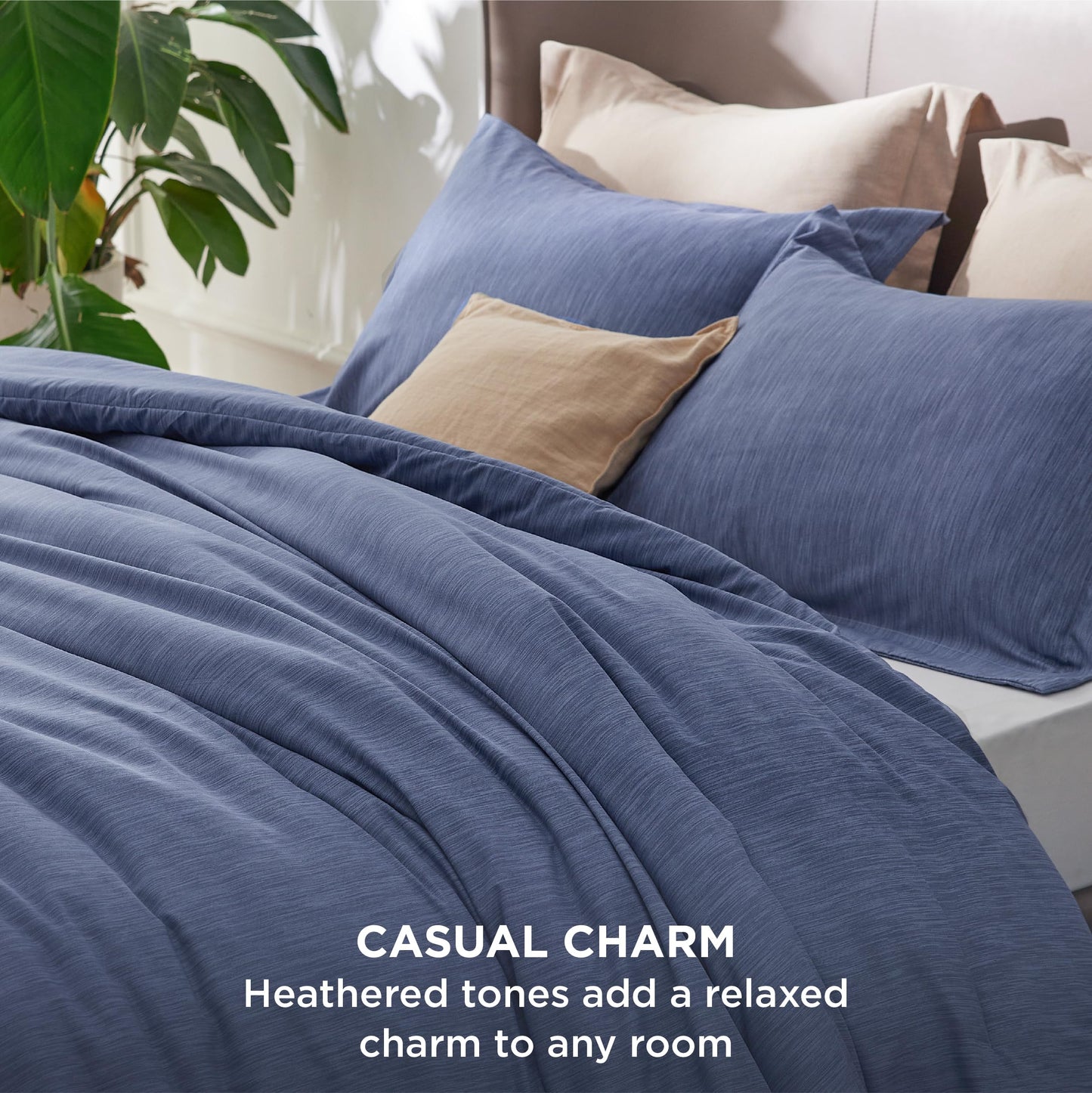 Bedsure California King Comforter Set - Infinity Blue Soft Bedding for All Seasons, Cationic Dyed Bed Set, 3 Pieces, 1 California King Size Comforter (104"x96") and 2 Pillow Shams (20"x36"+2")