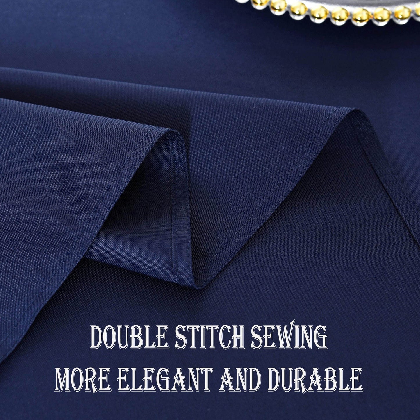 KAIPHO Navy Blue Rectangle Tablecloth Waterproof Stain Resistant Wrinkle Free Table Cloth 210GSM Polyester Wipeable Table Cover for Party, Banquet, Indoor & Outdoor- Rectangular/Oblong, 54 x 78 inch