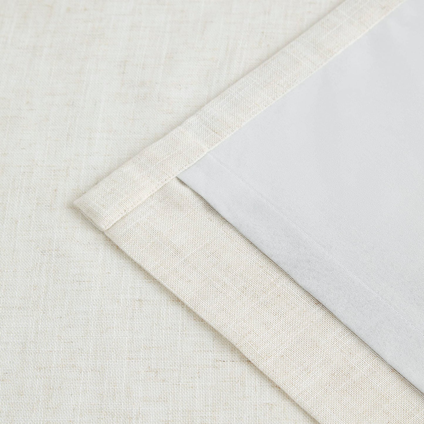 Vision Home Natural Pinch Pleated Full Blackout Curtains Linen Blended Room Darkening Window Curtains 108 inch for Living Room Bedroom Thermal Insulated Pinch Pleat Drapes with Hooks 40" Wx108 Lx2