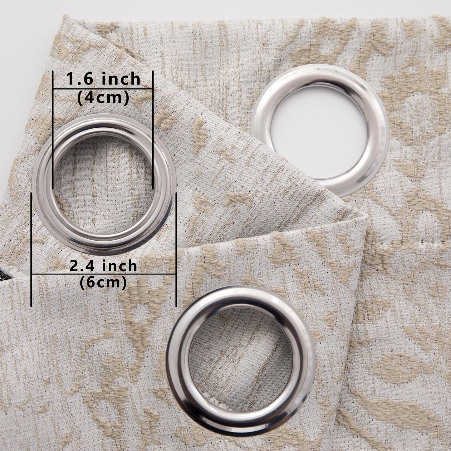 Taupe Blackout Curtains for Living Room Bedroom, 84 Inch Long Neutral Tan Light Brown Beige Chenille Jacquard Luxury Curtains Drapes 84 Inch Length 2 Panels Set, Cortinas Para Sala Modernas 2026