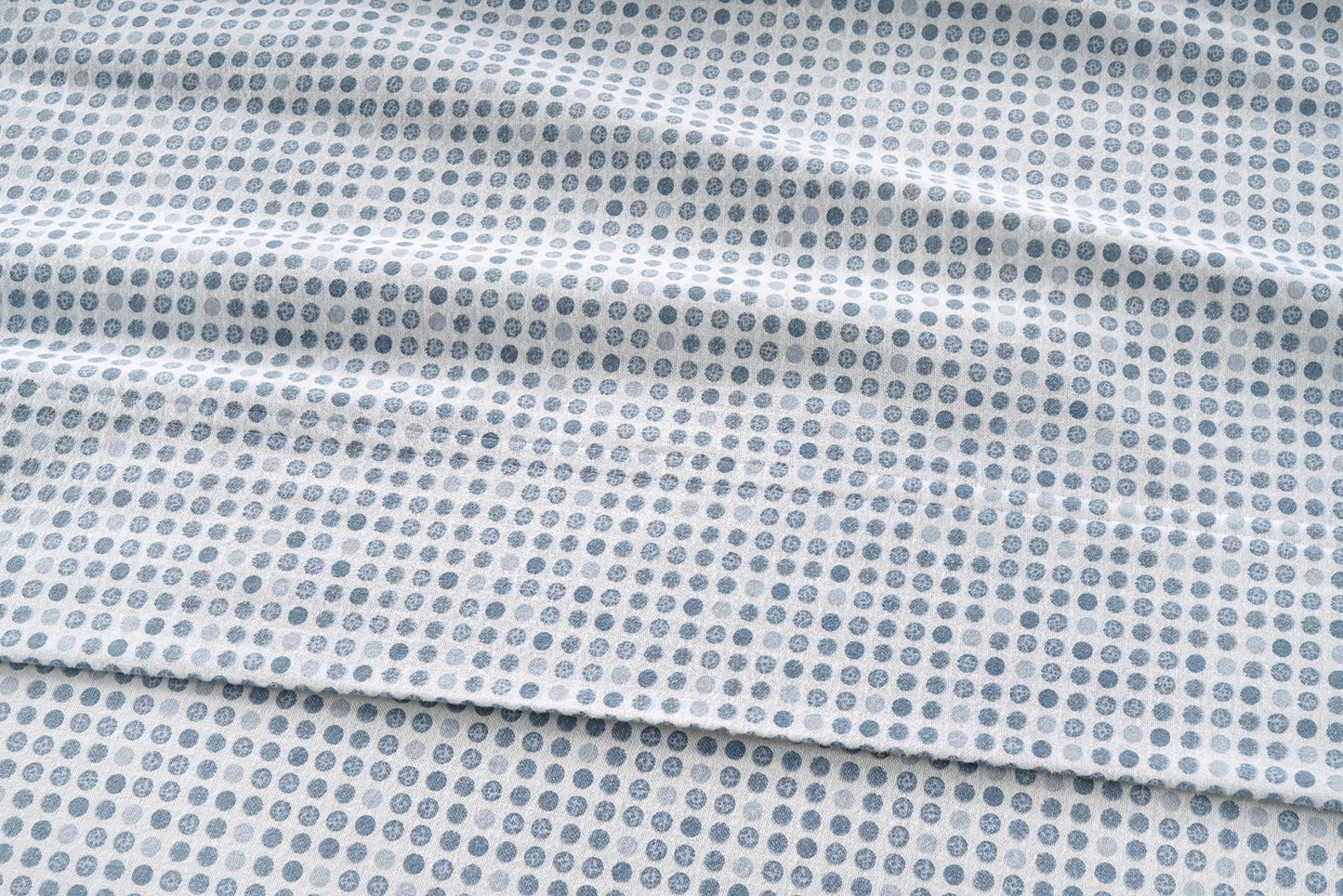 LANE LINEN 100% Cotton Queen Flannel Sheets - Brushed for Extra Softness - Queen Size 100% Cotton Sheets Queen Size Bed Set - Warm & Cozy Flannel Winter Bed Sheets, 15" Deep Pocket - Polka Dot Blue