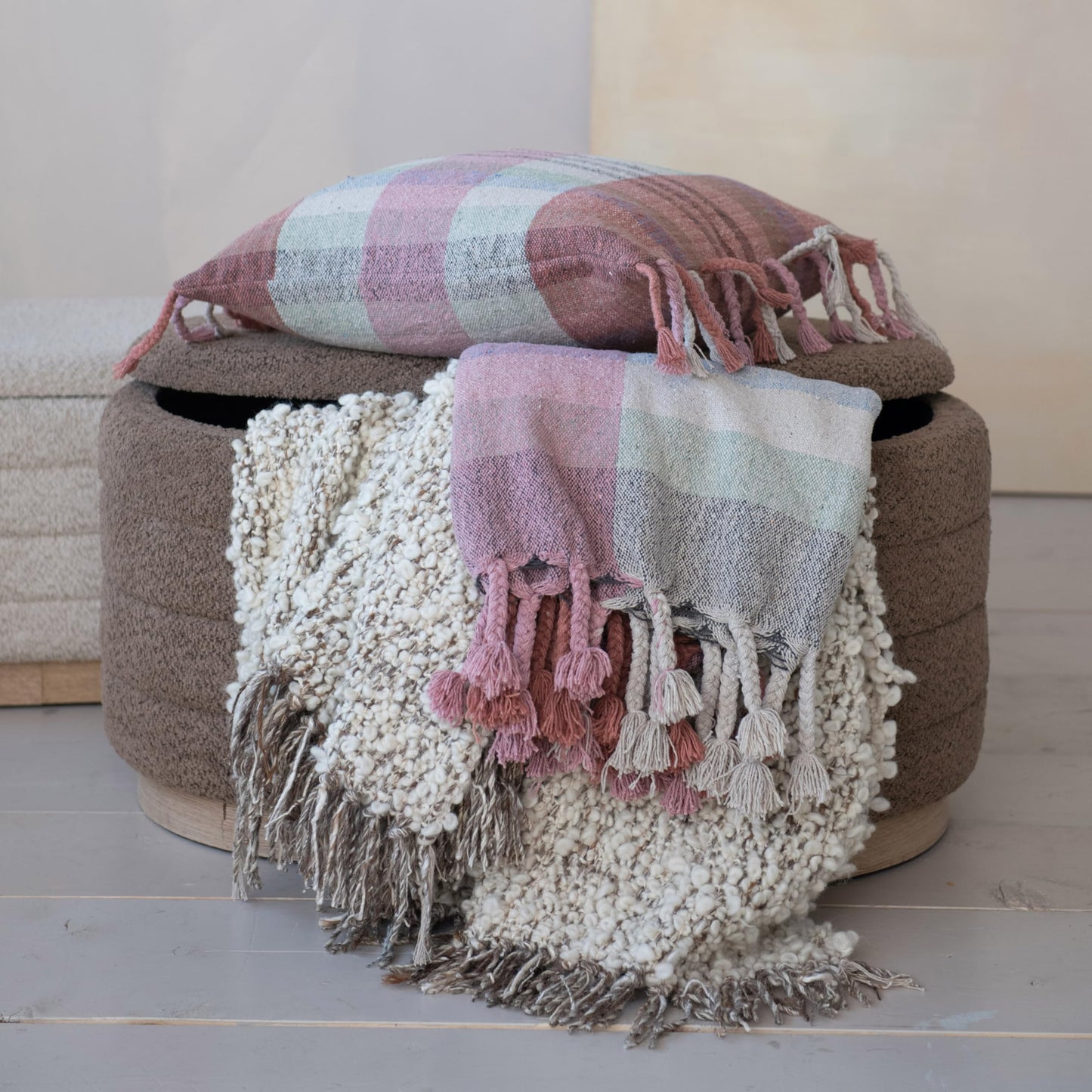 Bloomingville Terra Harmony Woven Throw, Multicolor