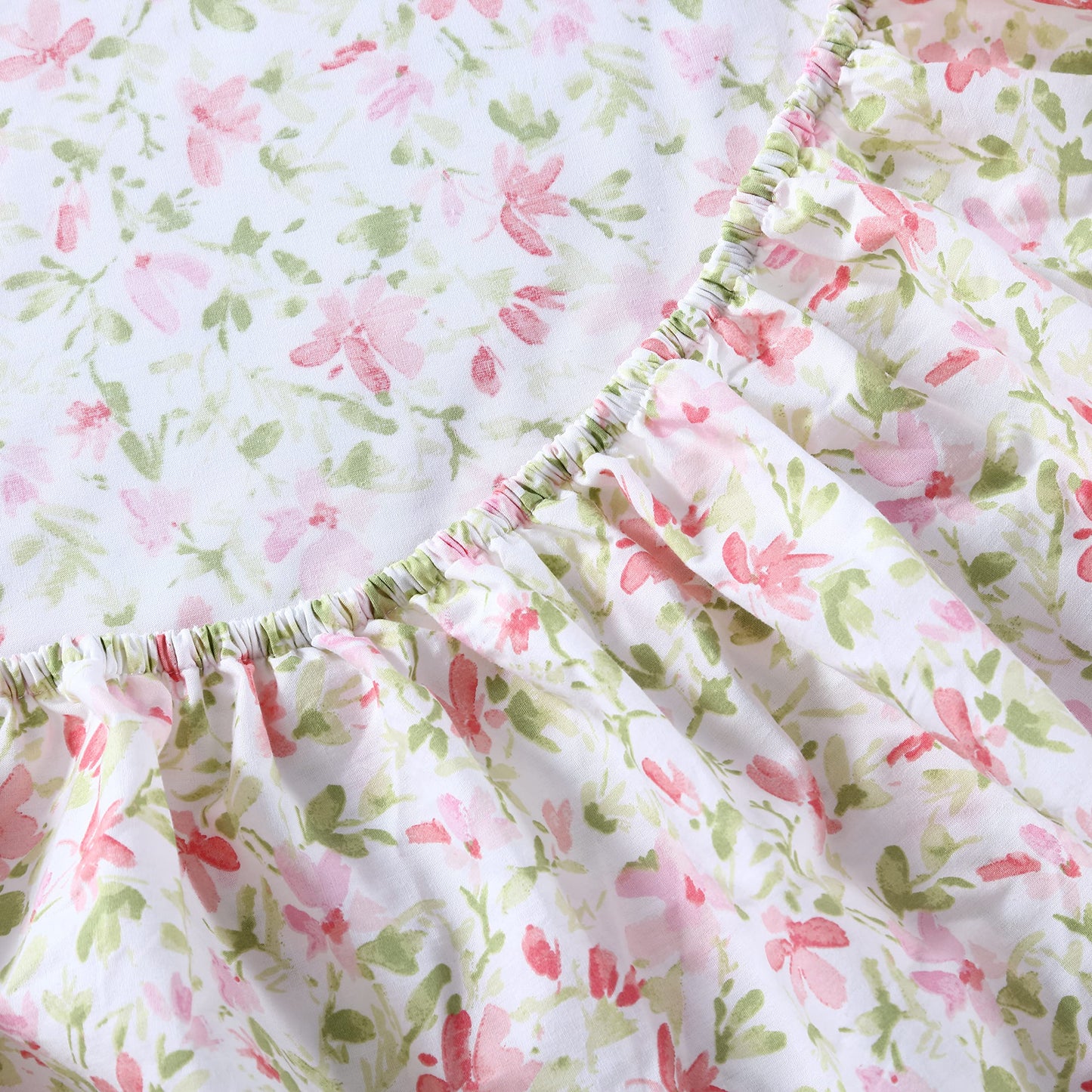 Laura Ashley – Twin Size Sheet Set, Crisp & Lightweight Cotton Percale Bedding with Fitted Sheet and Pillowcase, Floral Room Decor, Deep Pocket, College Dorm Room Essentials (Norella Pink)