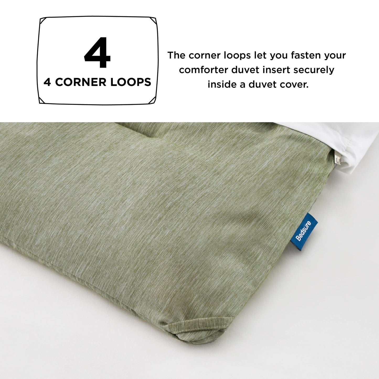 Bedsure Queen Comforter Set - Olive Green Soft Bedding for All Seasons, Cationic Dyed Bed Set, 3 Pieces, 1 Queen Size Comforter (90"x90") and 2 Pillow Shams (20"x26"+2")