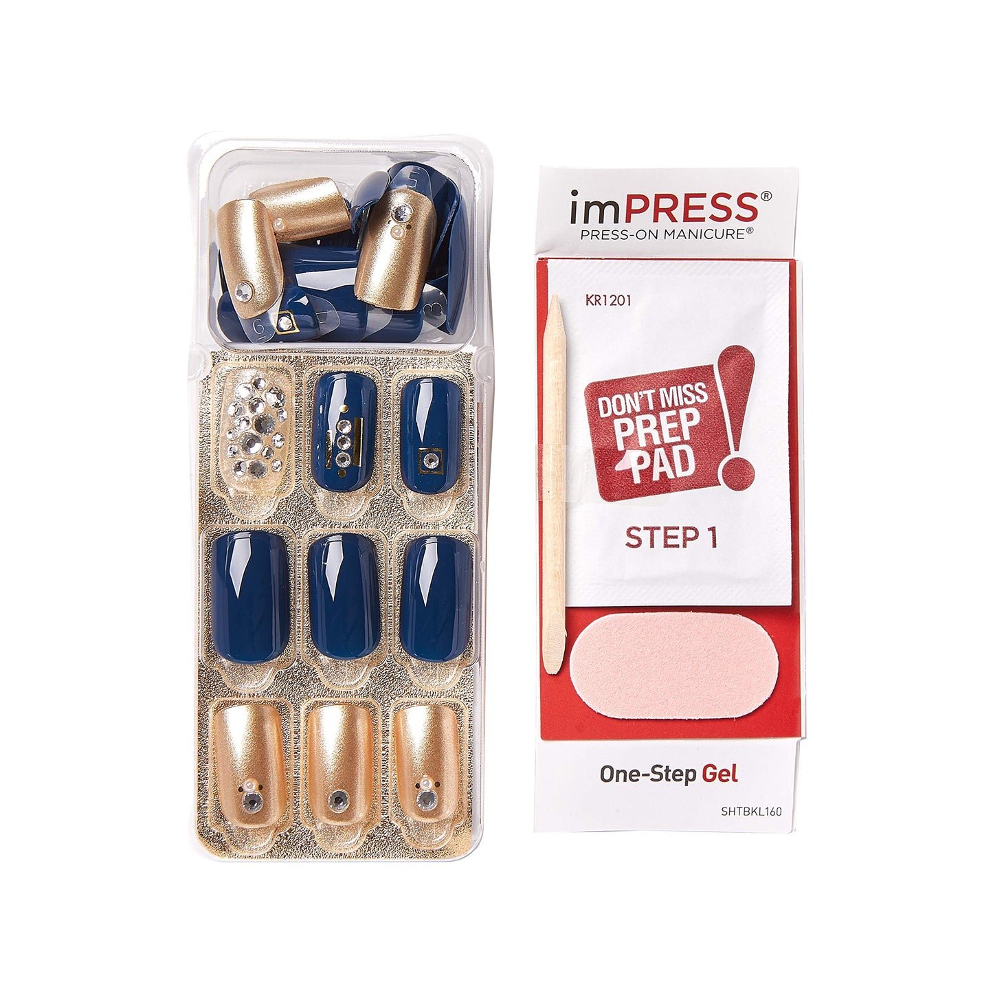 Kiss Impress Press-on Manicure One-Step Gel Nails Couture Collection - Haute (Pack of 1)