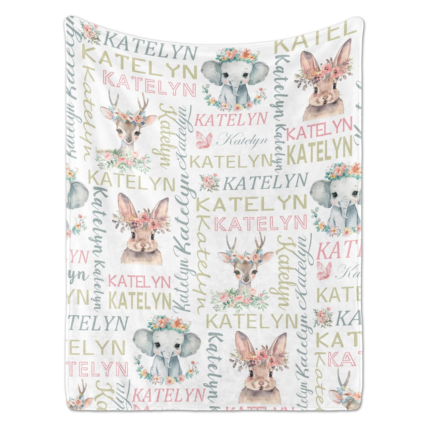 PUREFLY Personalized Baby Blanket - Custom With Name for Girls and Boys, Super Soft Plush Fleece, Personalized Gifts for Newborn