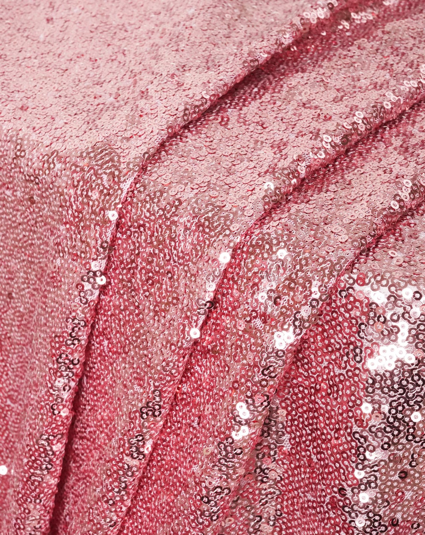 Eternal Beauty Fuchsia Pink Tablecloth, 50x80 Inch Sequin Rectangle Table Cover for Mother's Day Cake Dessert Exhibition Party Birthday Events