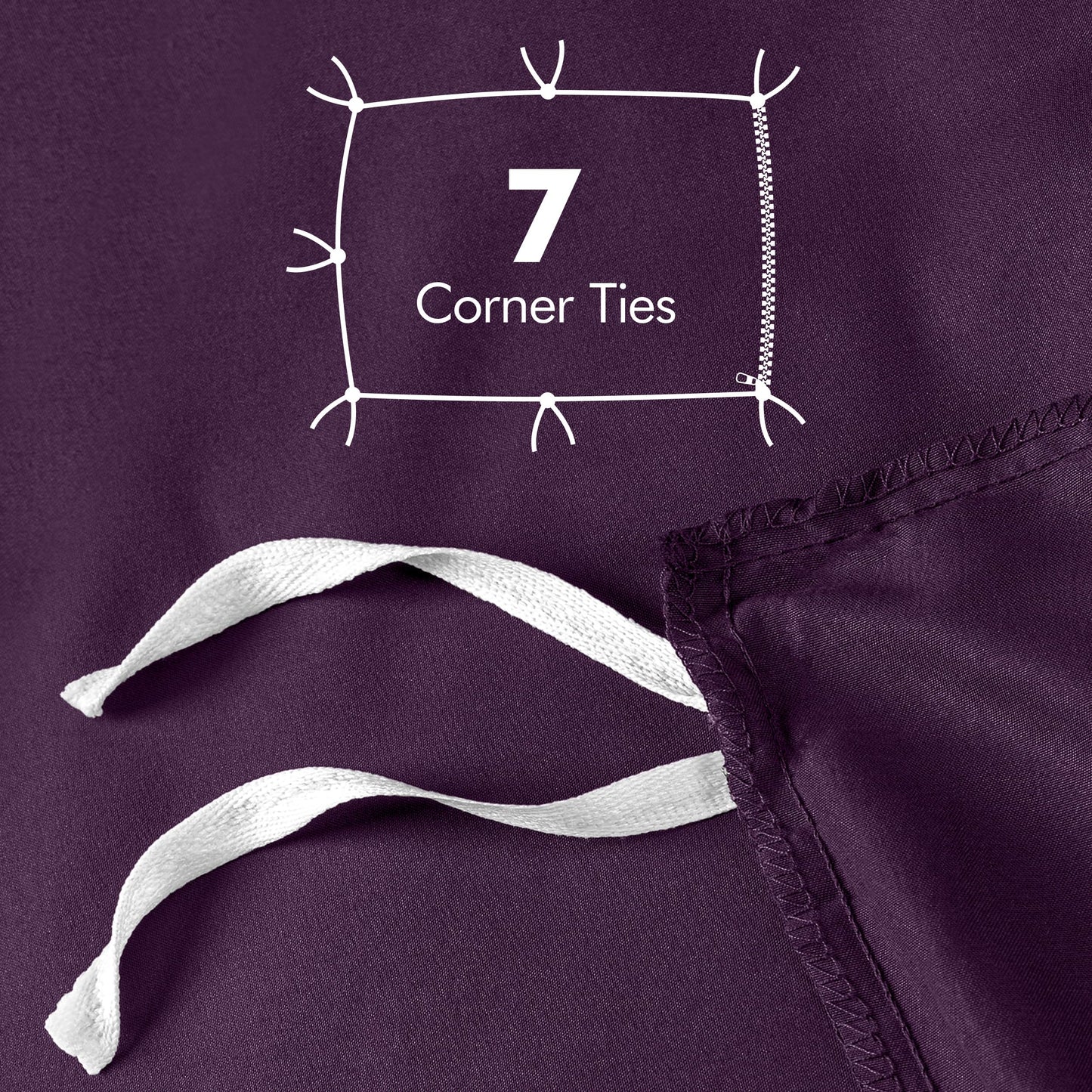 Utopia Bedding Duvet Cover Queen Size - 3 Piece with Zipper Closure - 1 Comforter Cover 90X90 Inches & 2 Pillow Shams 20X26 Inches (Purple) Comforter Not Included