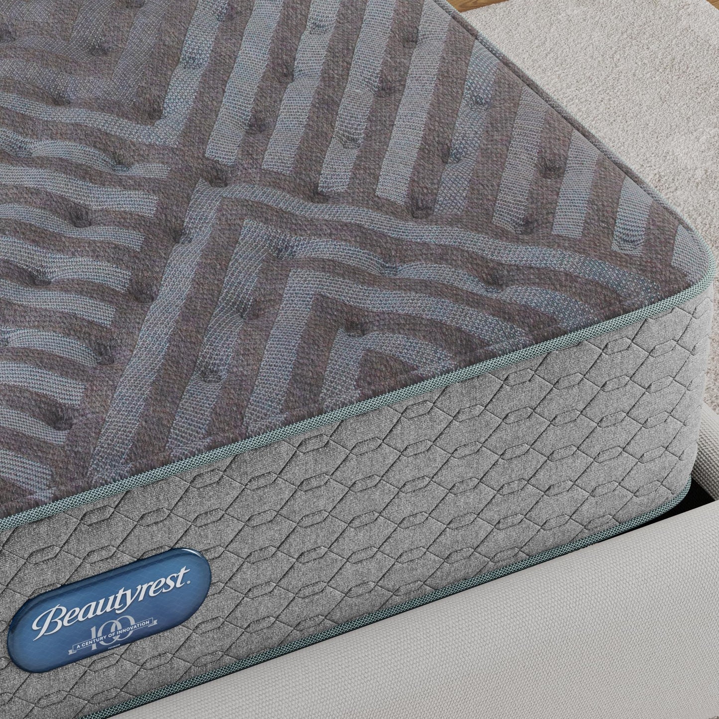 Beautyrest Days End Extra Firm 13.25" Mattress, Gray - Queen - Cooling Tech, Supportive Durable Pocketed Coils, Pressure Relief, Motion Separation, 100 Night Sleep Trial and 10 Year Warranty