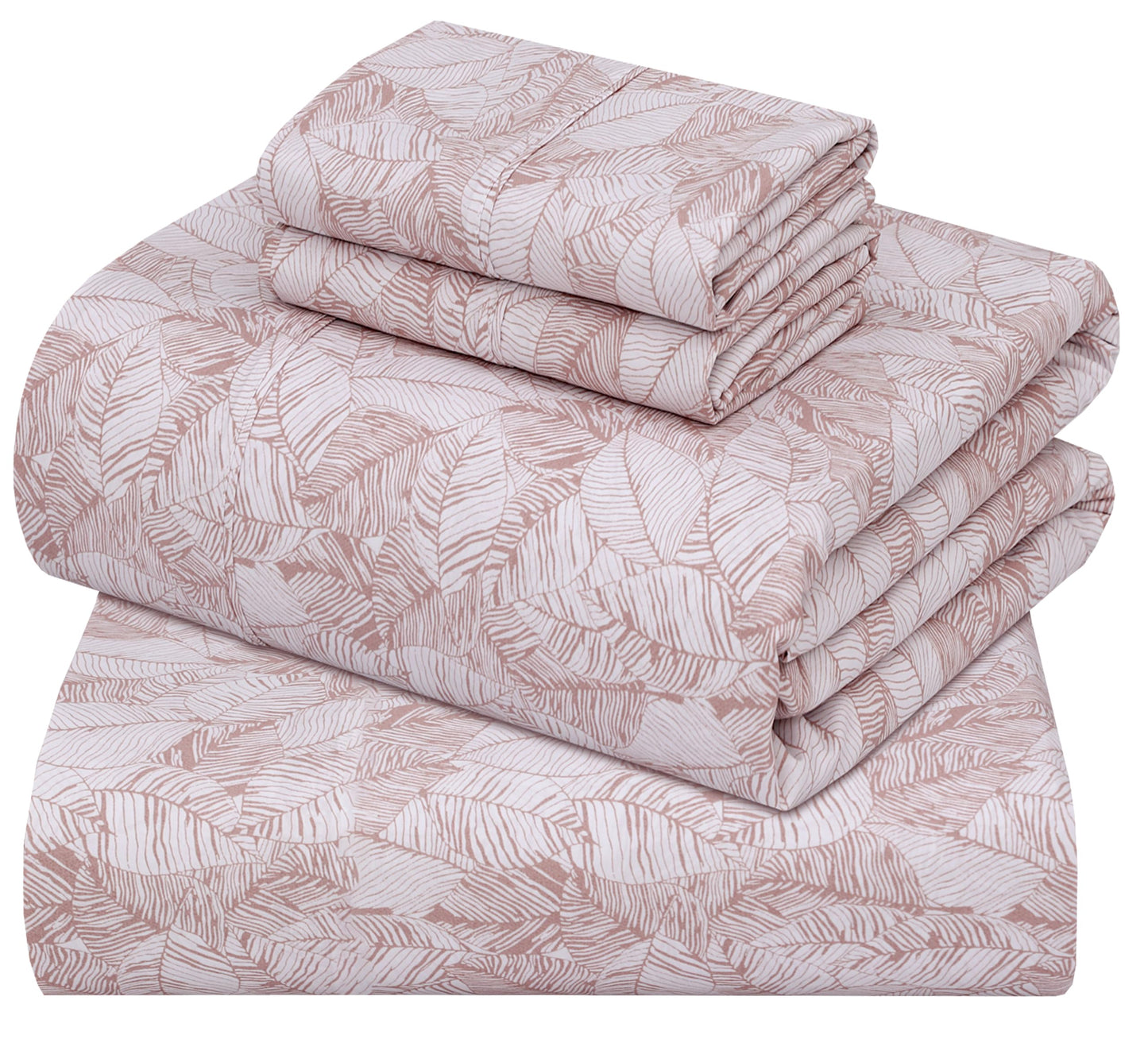 ZOYER 100% Cotton Sheets – Full Size Percale Bedding, Cooling & Breathable, Durable with a Crisp, Soft & Comfortable Feel, 16" Deep Pocket, 4-Piece Set, Negative Print