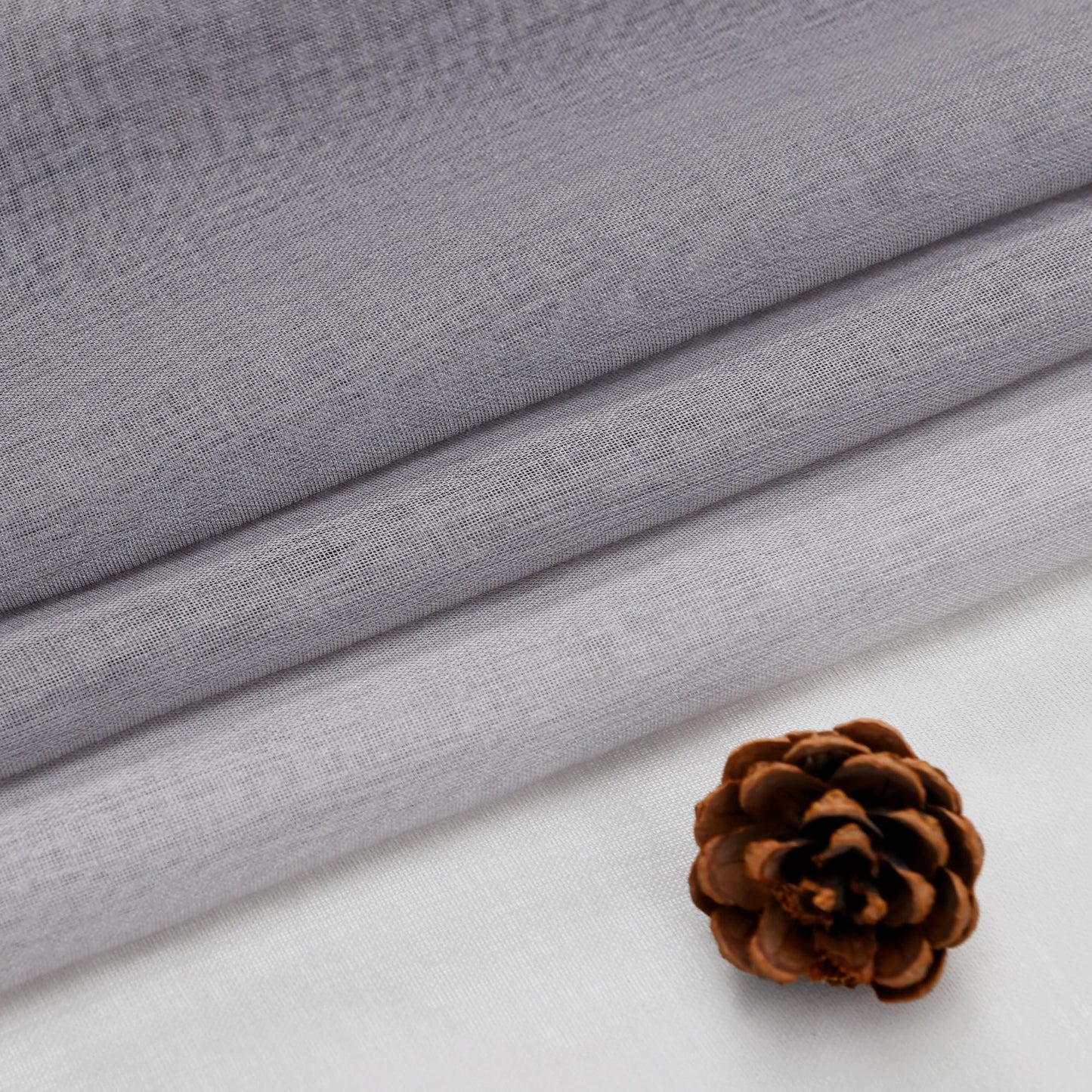 DWCN Grey Ombre Sheer Curtains - Gradient Semi Voile Grommet Top Window Curtains for Bedroom and Living Room, Set of 2 Panels, 52 x 84 Inches Long