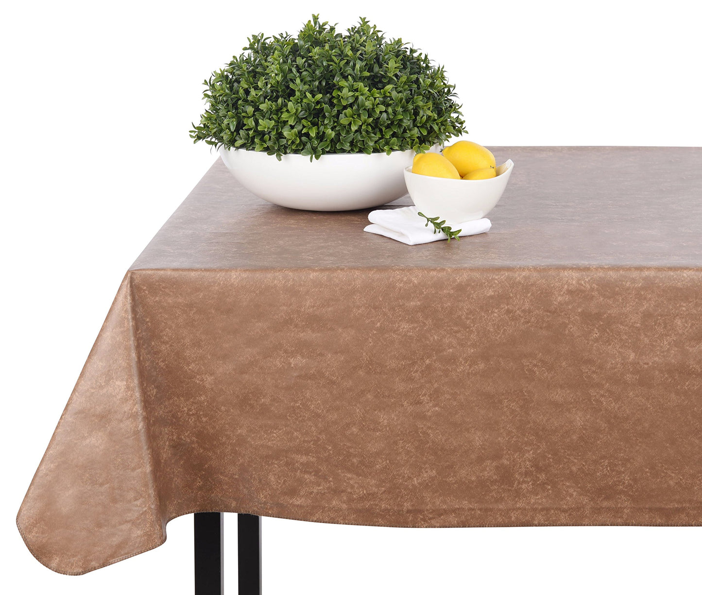 Yourtablecloth Heavy Duty Vinyl Rectangle or Square Tablecloth – 6 Gauge Heavy Duty Tablecloth – Flannel Backed – Wipeable Tablecloth with Vivid Colors & Many Sizes 52 x 120 Burgundy