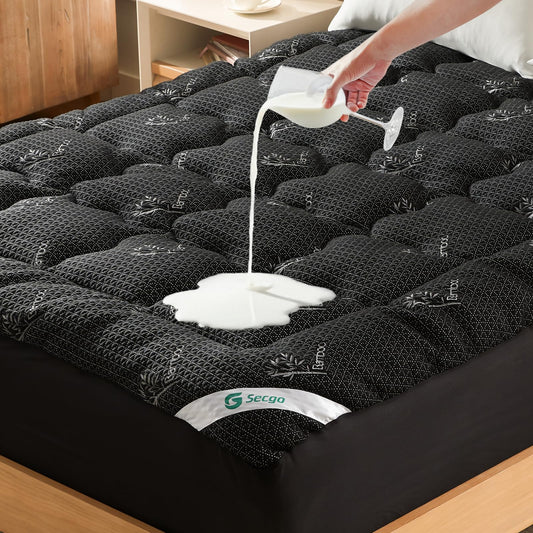 Premium 100% Waterproof Full Mattress Topper, Breathable Mattress Pad, Rayon from Bambo Bed Protector, Deep Pocket Sheet Cover 8"-21"