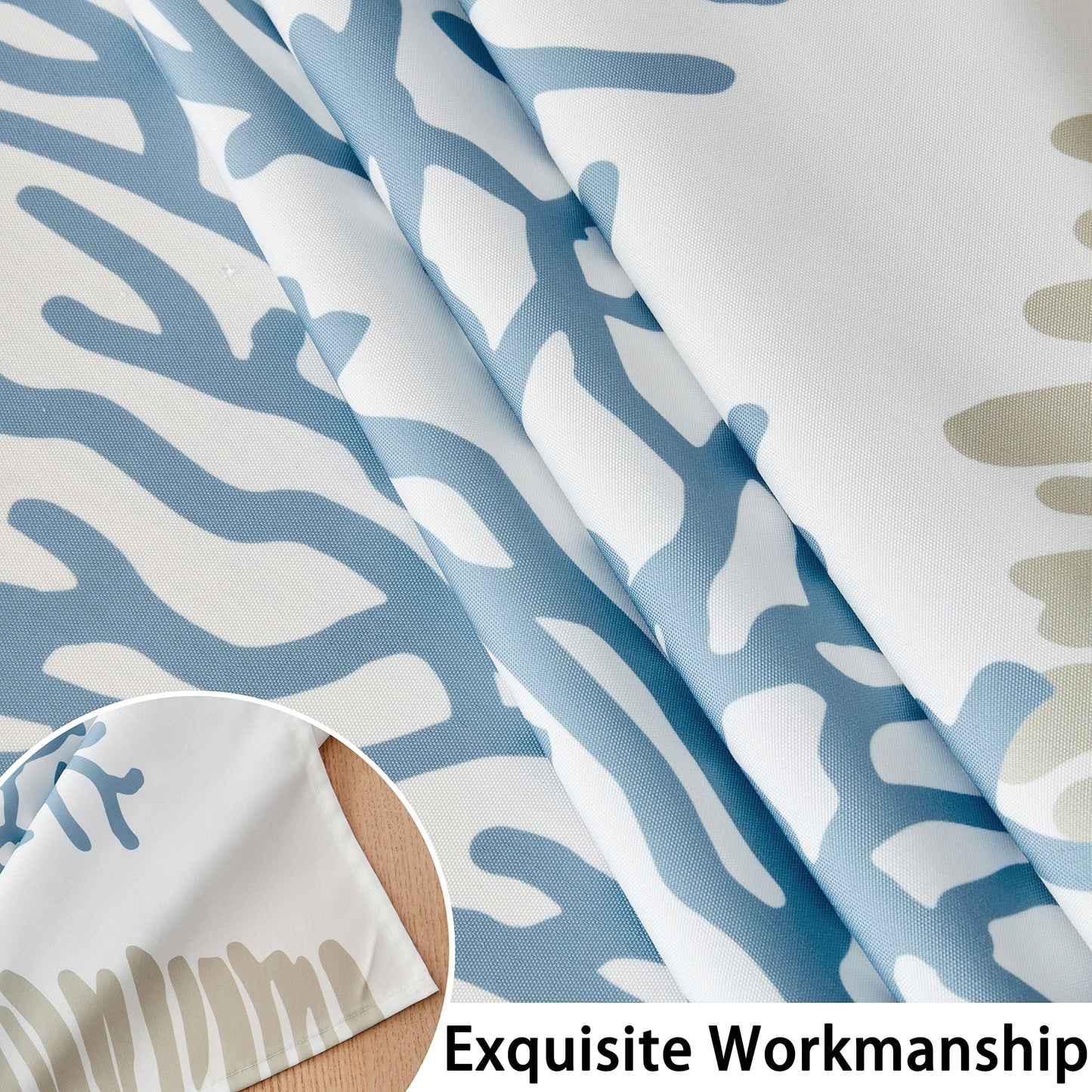 Nautical Coastal Rectangle Tablecloth Beach Ocean Print Table Cloth Waterproof Stain Resistant Wrinkle-Free Table Cover for Kitchen Dining Room Indoor and Outdoor Picnic Party 52x70 Inches, C3