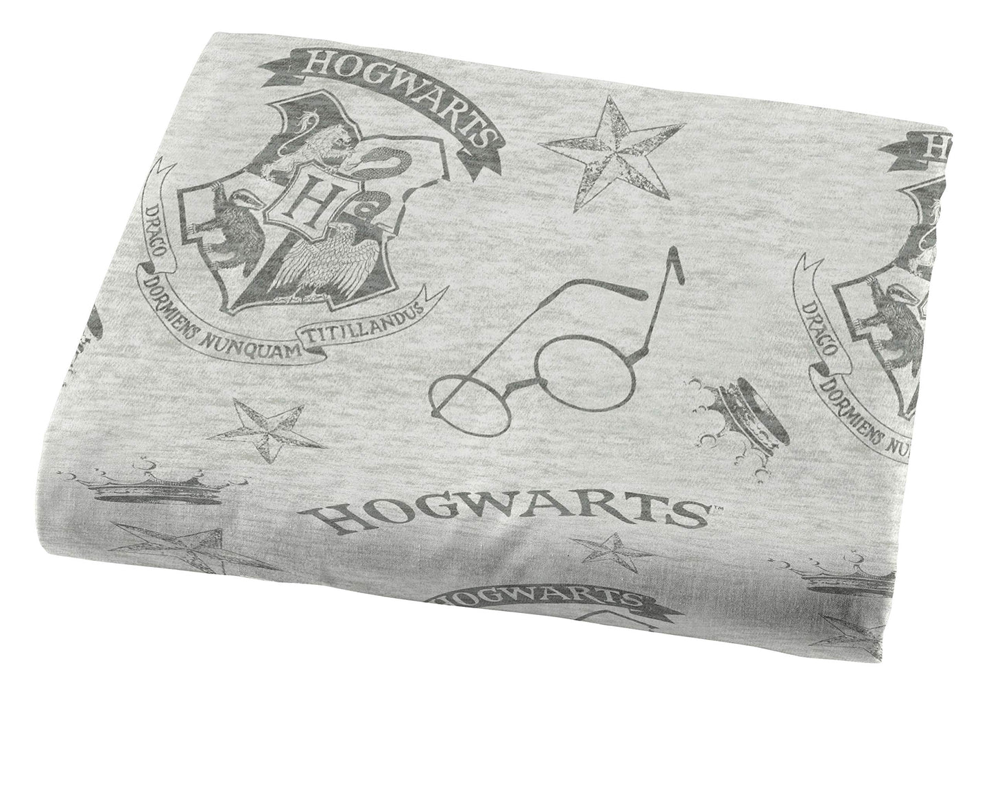 Jay Franco Harry Potter Spellbound 5 Piece Full Bed Set - Includes Reversible Comforter & Sheet Set - Bedding Features Hogwarts Logo - Super Soft Polyester (Official Harry Potter Product)