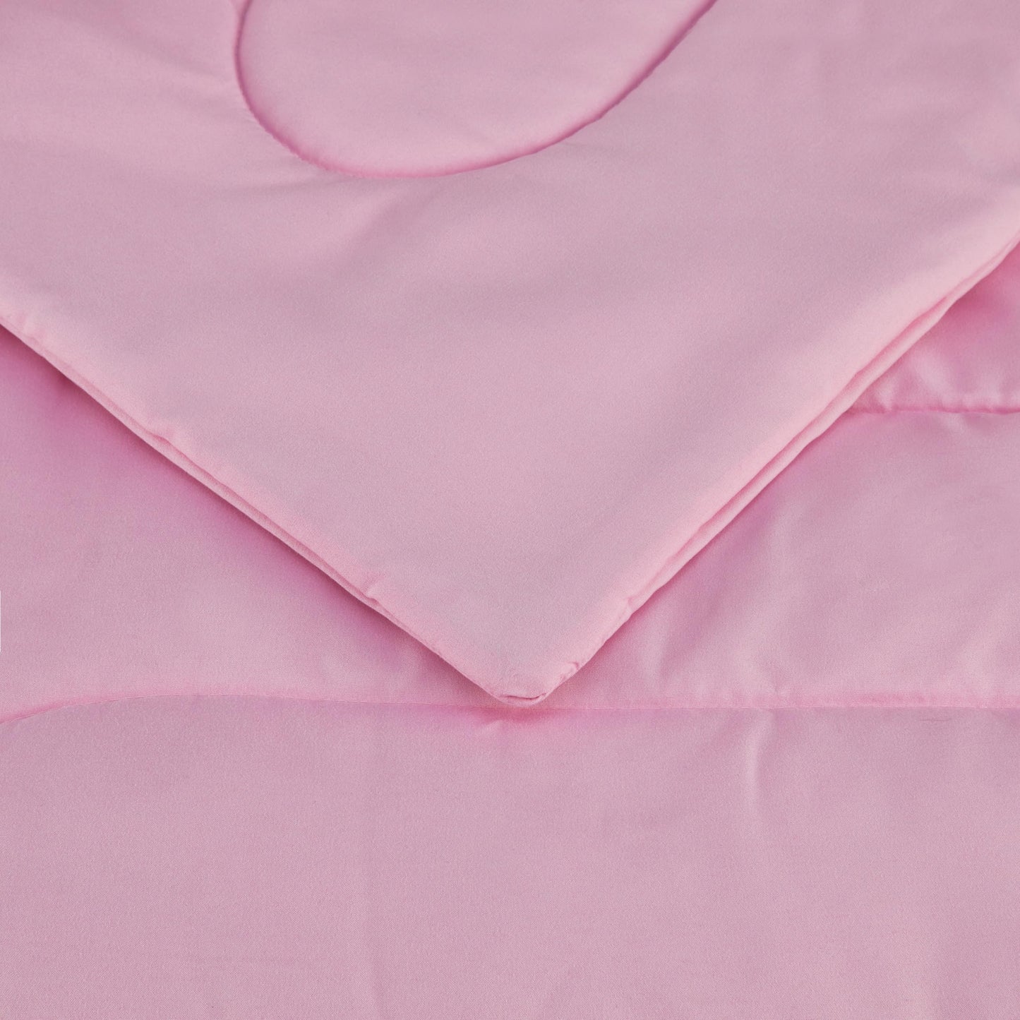Amazon Basics 5-Piece Soft, Easy-Wash Microfiber Kid's Bed-in-a-Bag Bedding Set with Sheet and Comforter, Twin, Pink, Solid
