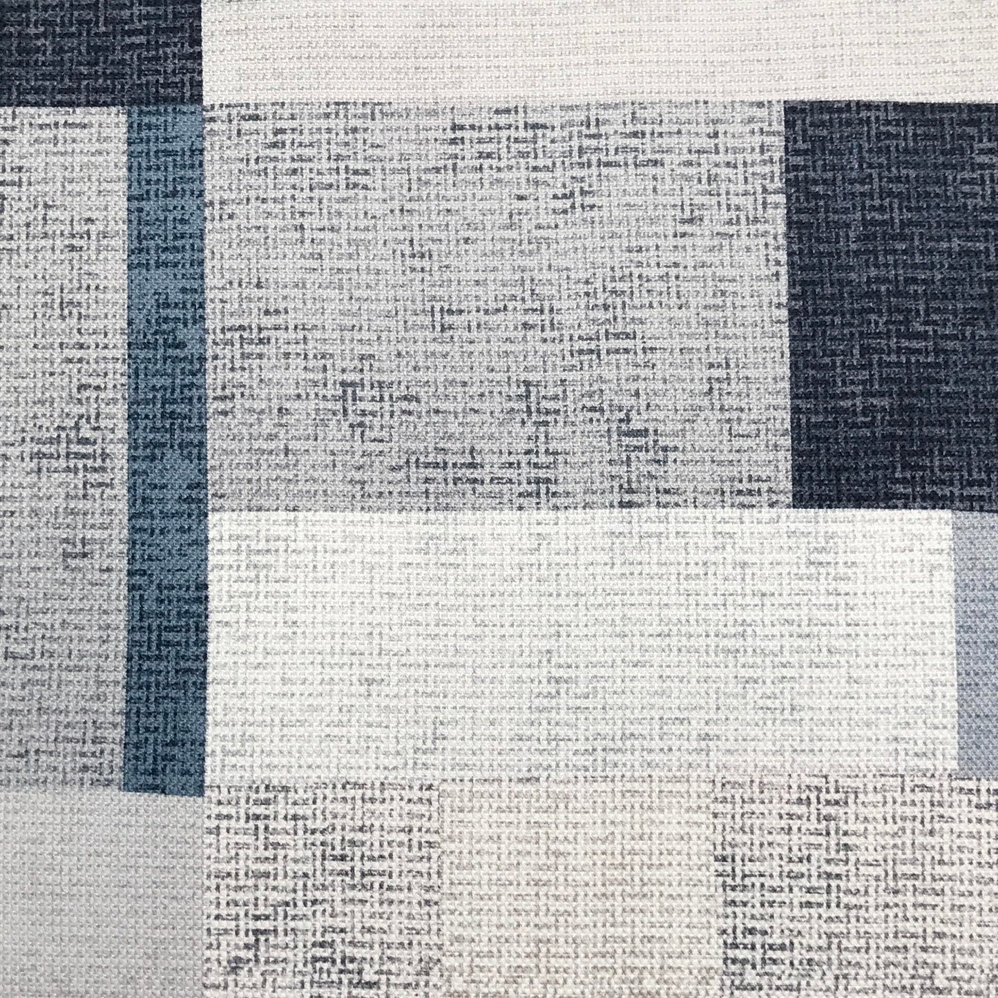 No. 918 Blockade Geometric Blocks Semi-Sheer Grommet Curtain Panel, 40" x 84, Navy