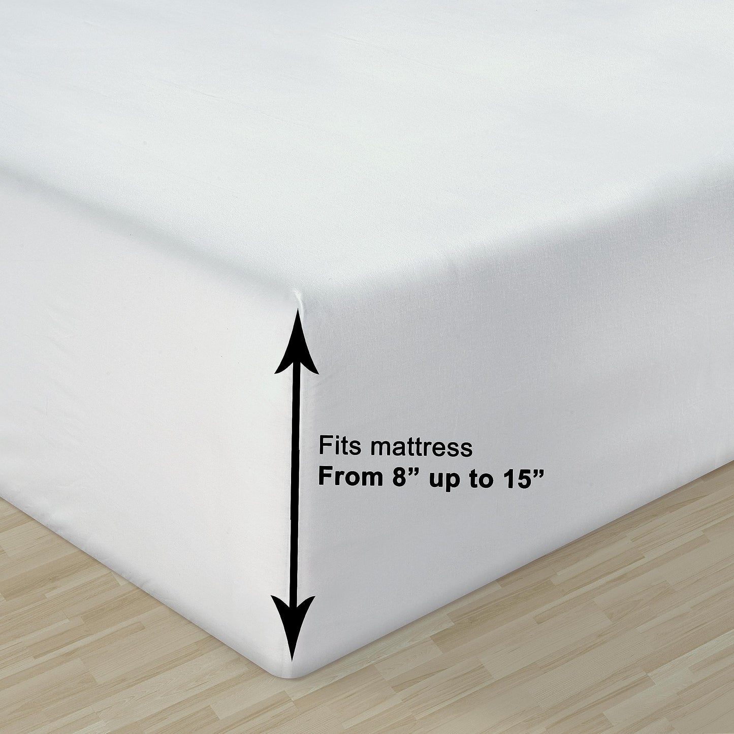 LANE LINEN 100% Organic Cotton Twin Sheets Set, 6Pc Twin Bed Sheets, Breathable Cotton Sheets Twin Size Bed Set, Dorm Room Essentials with 15" Deep Pocket Fitted Sheet - White Twin Sheets (2 Pack)