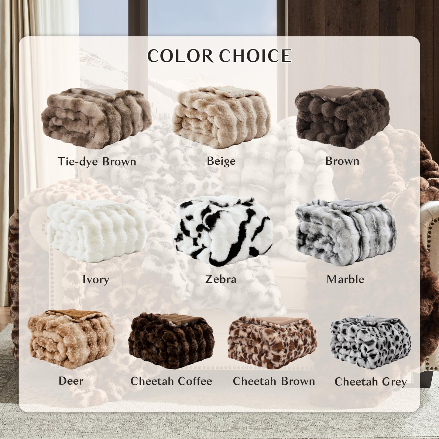 WDCOZY Cheetah Leopard Print Bubble Throw Blanket, Luxury Faux Rabbit Fur Mink Plush Throw for Couch, Sofa and Bed, Soft Fluffy Fuzzy Cozy Blanket for Women, 60x80 inches, Chocolate Brown, 950 GSM
