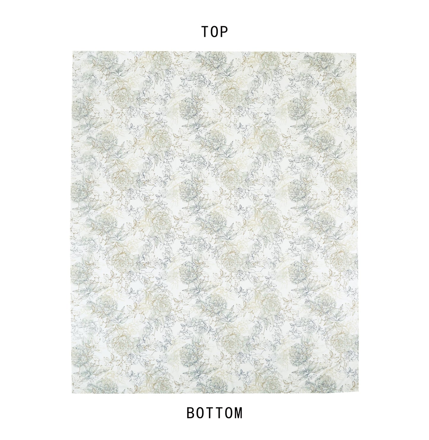 Chezmoi Collection Clematis 4-Piece Tranquil Floral Bed Sheet Set - Soft Green Gray Floral Printed Microfiber 14-Inches Deep Pocket Sheets & Pillowcases Set, California King
