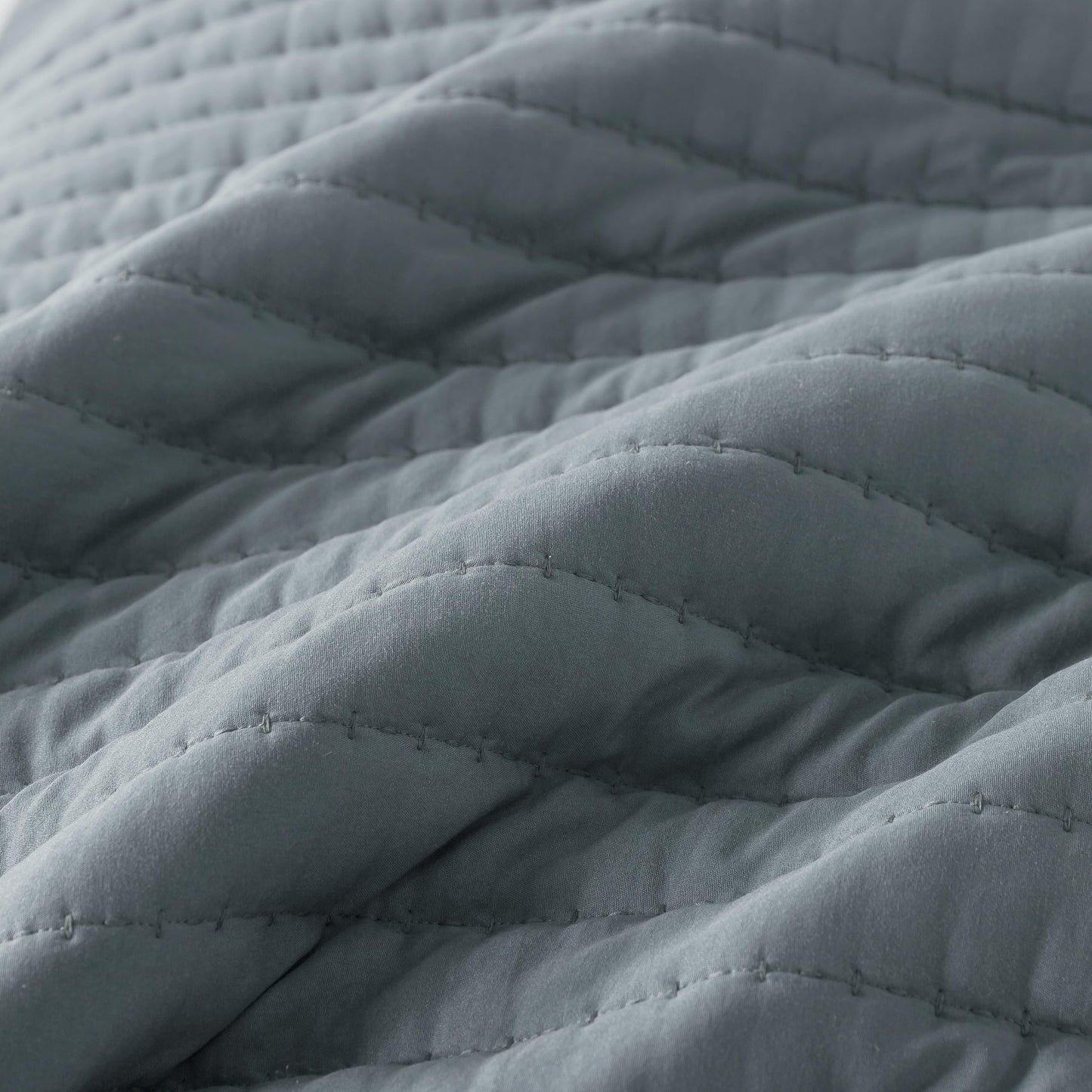 ROARINGWILD Blue King Size Quilt Bedding Sets with 2 Pillow Shams, Lightweight Soft Bedspread Coverlet, Quilted Blanket Thin Comforter Bed Cover for All Season, 3 Pieces, 104x90 inches
