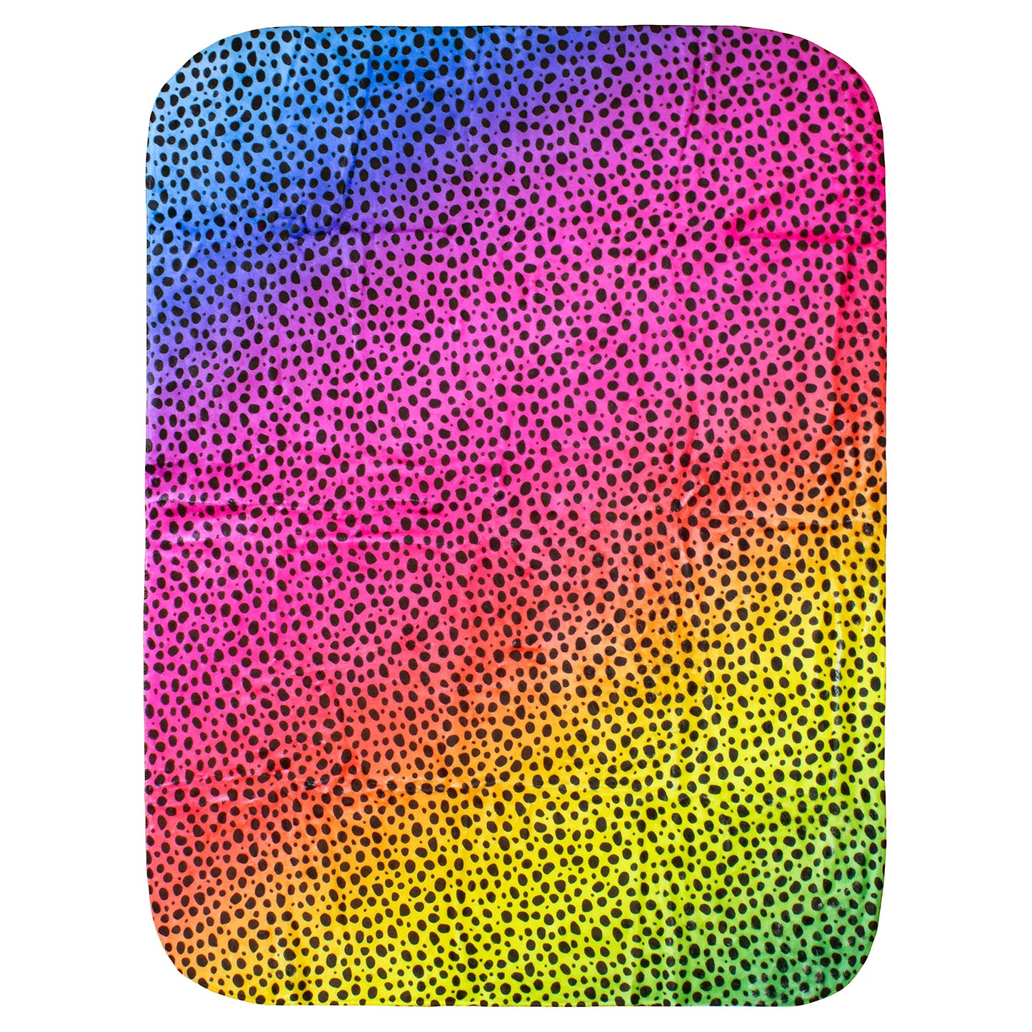 Everything Comfy Cheetah Print Decorative Throw Blanket, 42x60 Inch, Rainbow Gradient